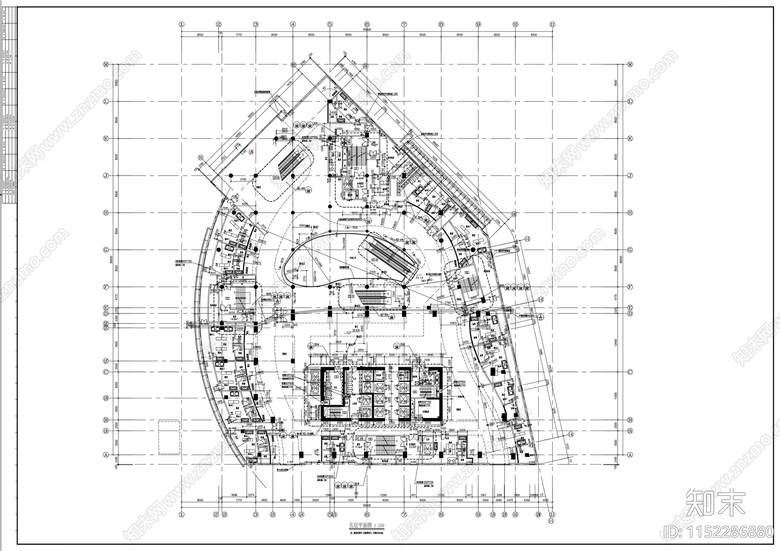 19层现代风格商业及办公楼建筑设cad施工图下载【ID:1152286880】