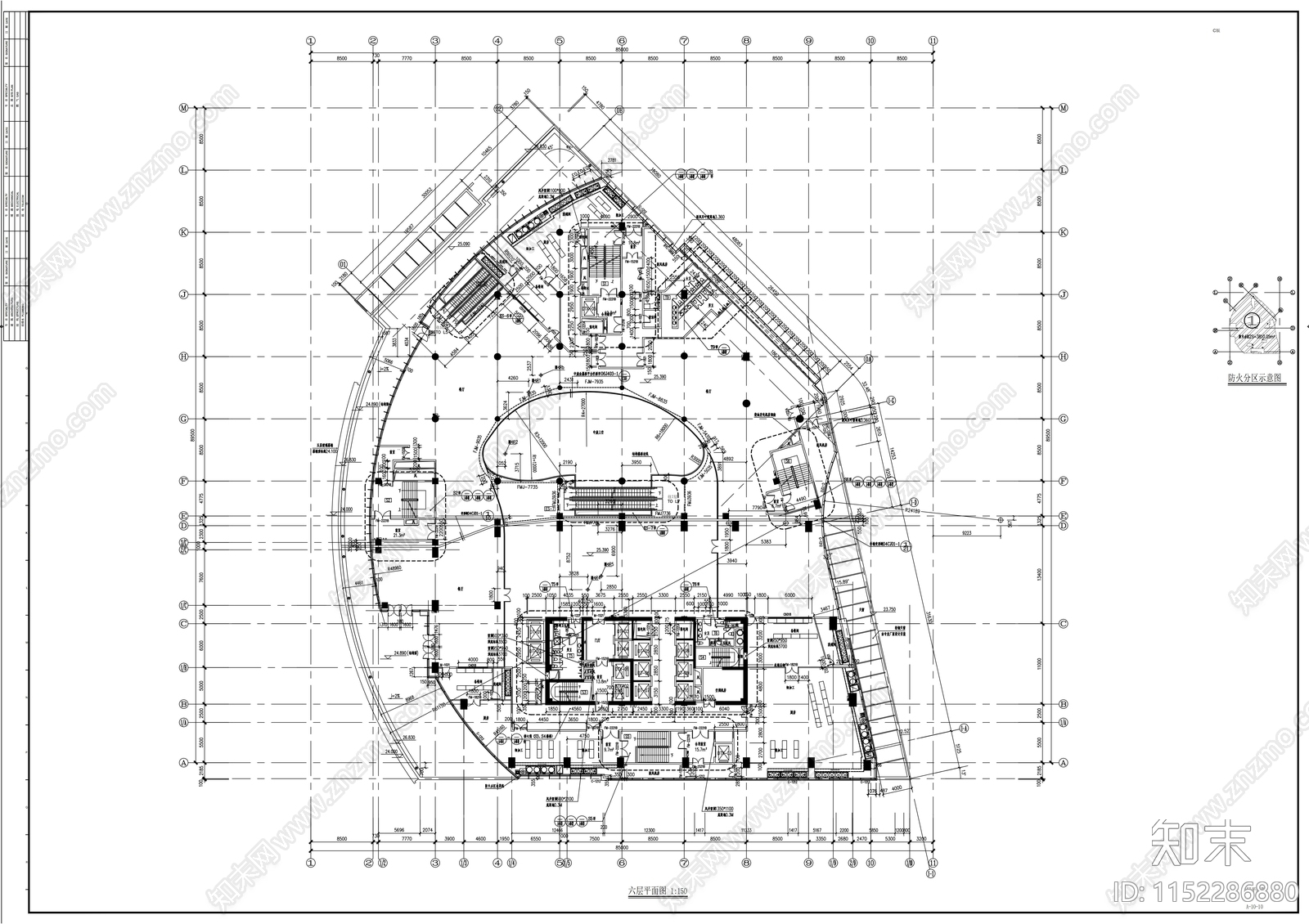 19层现代风格商业及办公楼建筑设cad施工图下载【ID:1152286880】