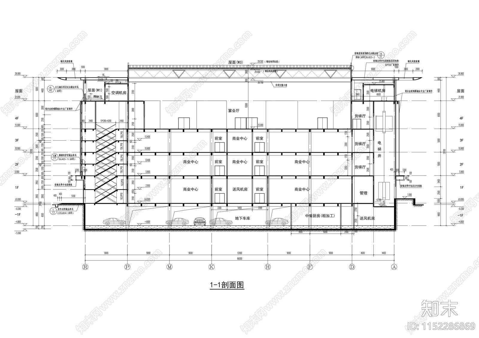 24层大型商业综合体建cad施工图下载【ID:1152286869】