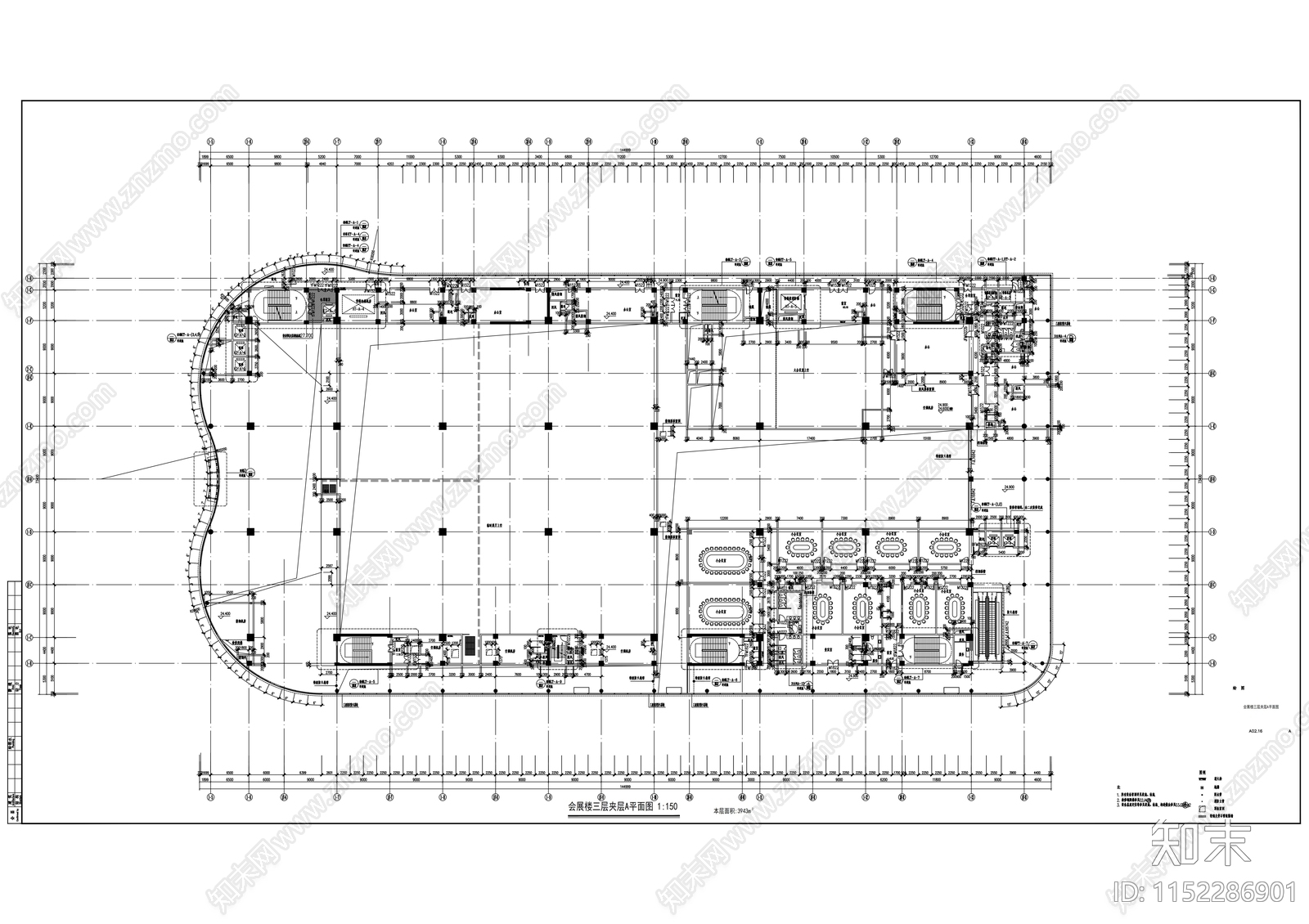 CBD核心地块商业办公综合体建cad施工图下载【ID:1152286901】