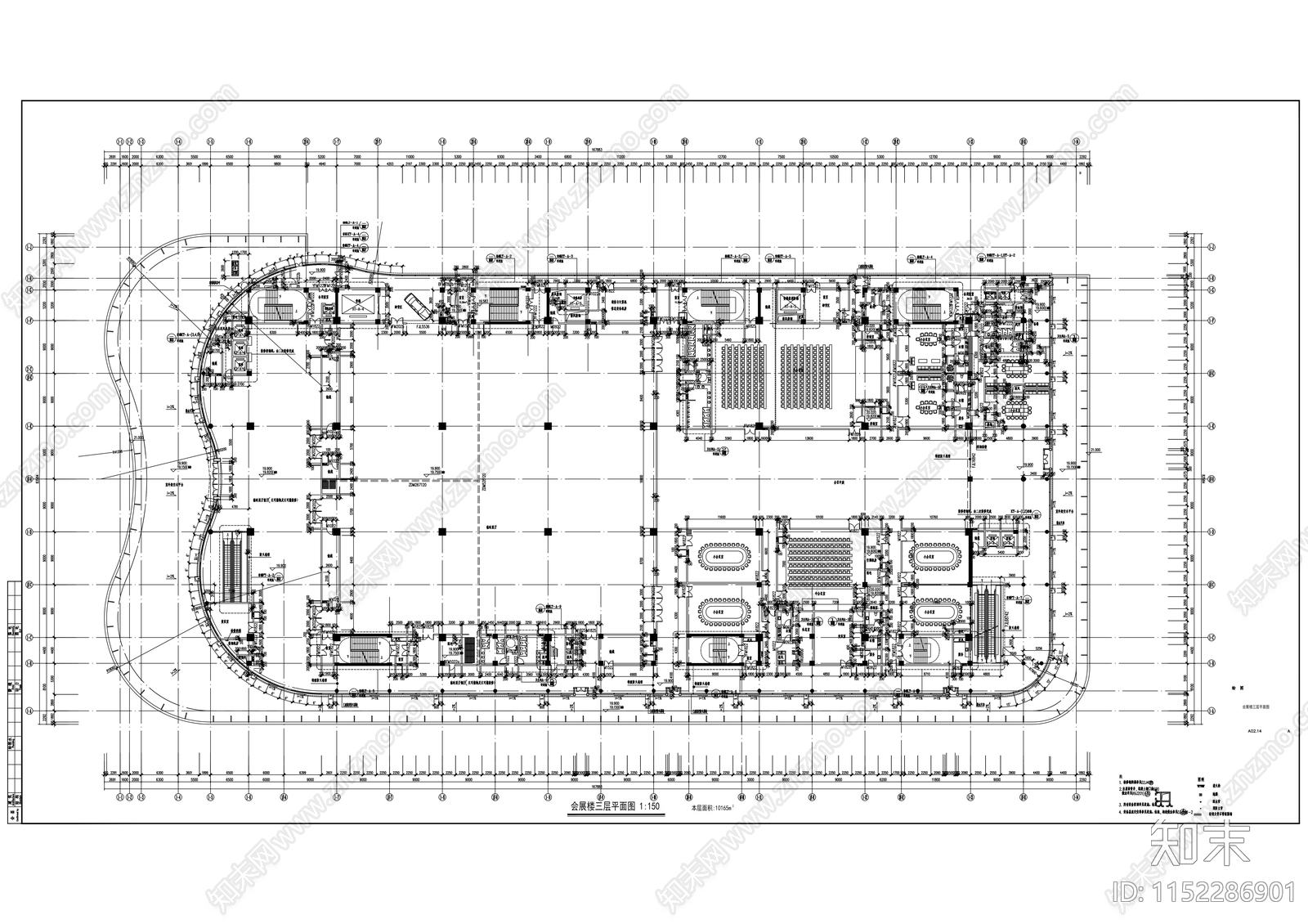 CBD核心地块商业办公综合体建cad施工图下载【ID:1152286901】