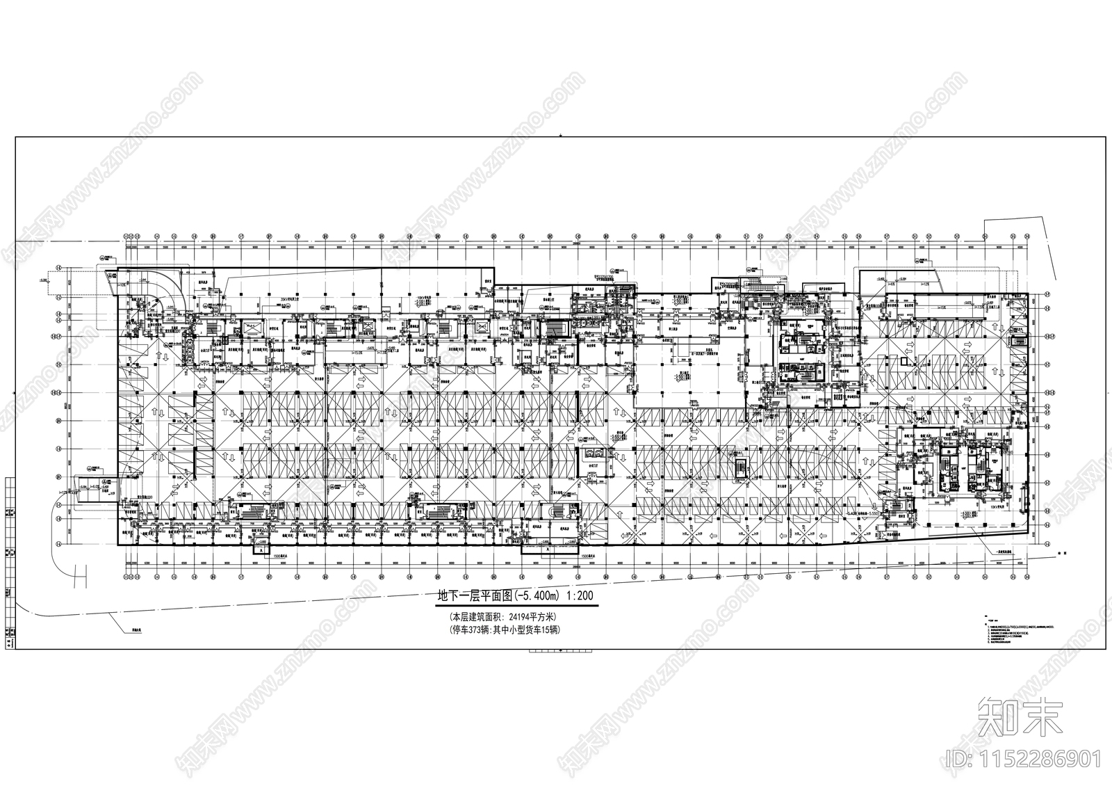 CBD核心地块商业办公综合体建cad施工图下载【ID:1152286901】