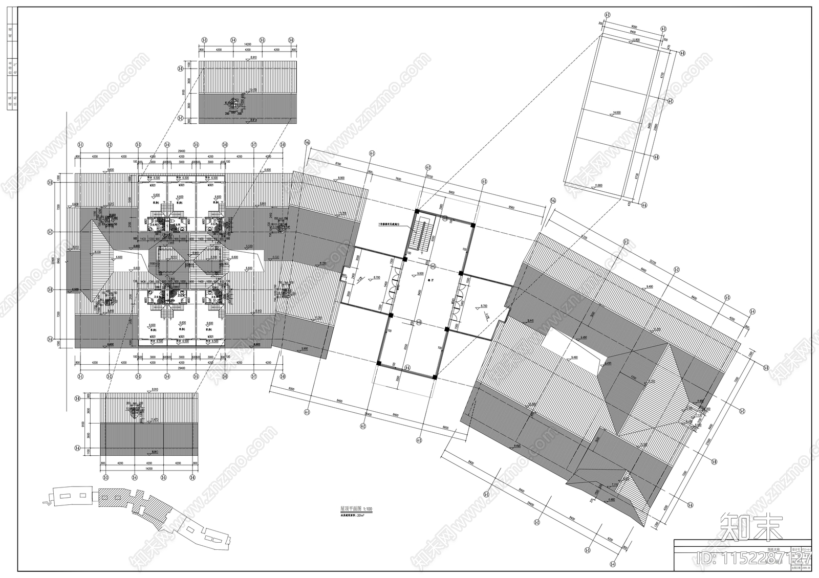 古镇恢复改造项目接待中心建筑方案图cad施工图下载【ID:1152287127】