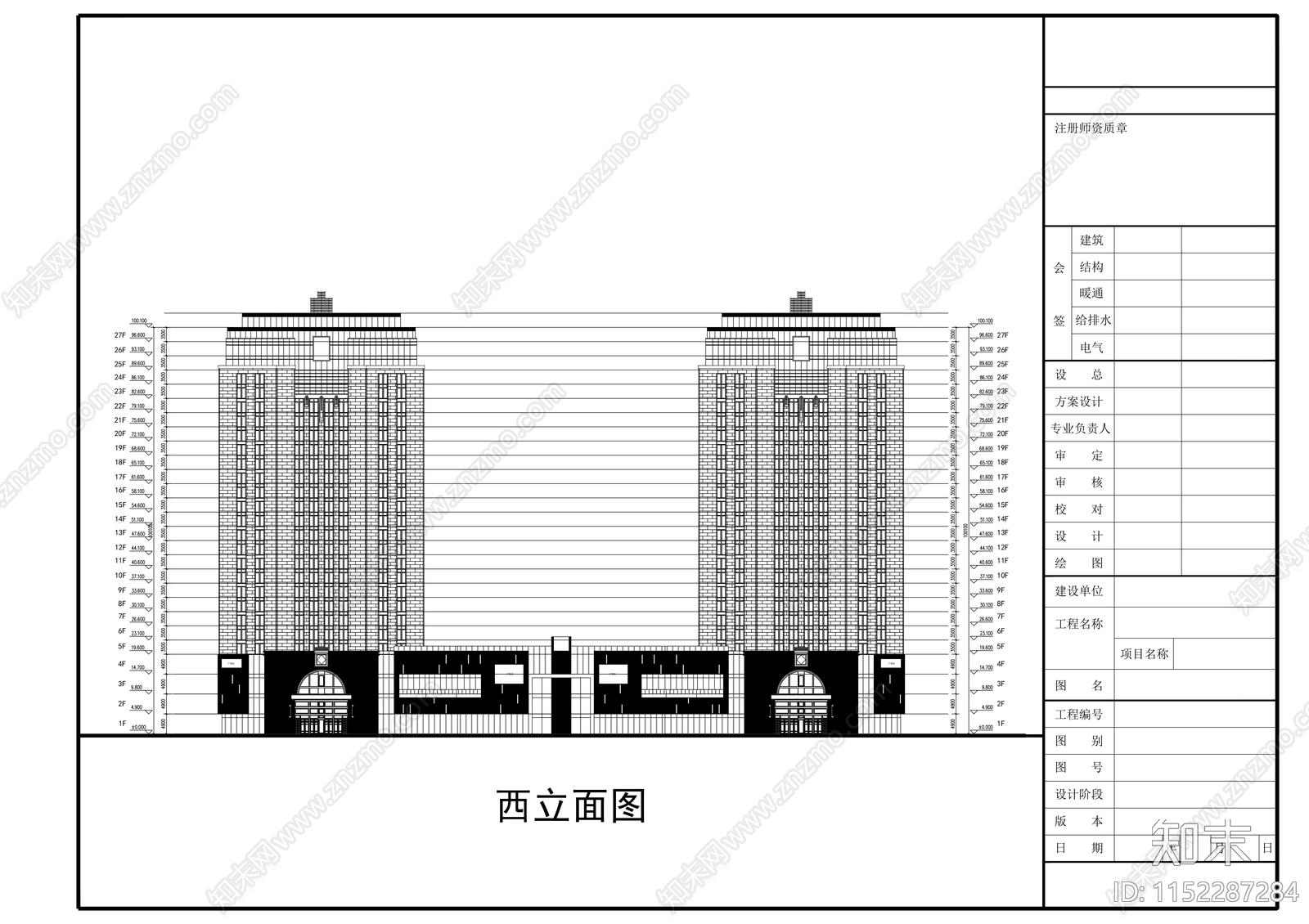 简欧风格商业综合cad施工图下载【ID:1152287284】