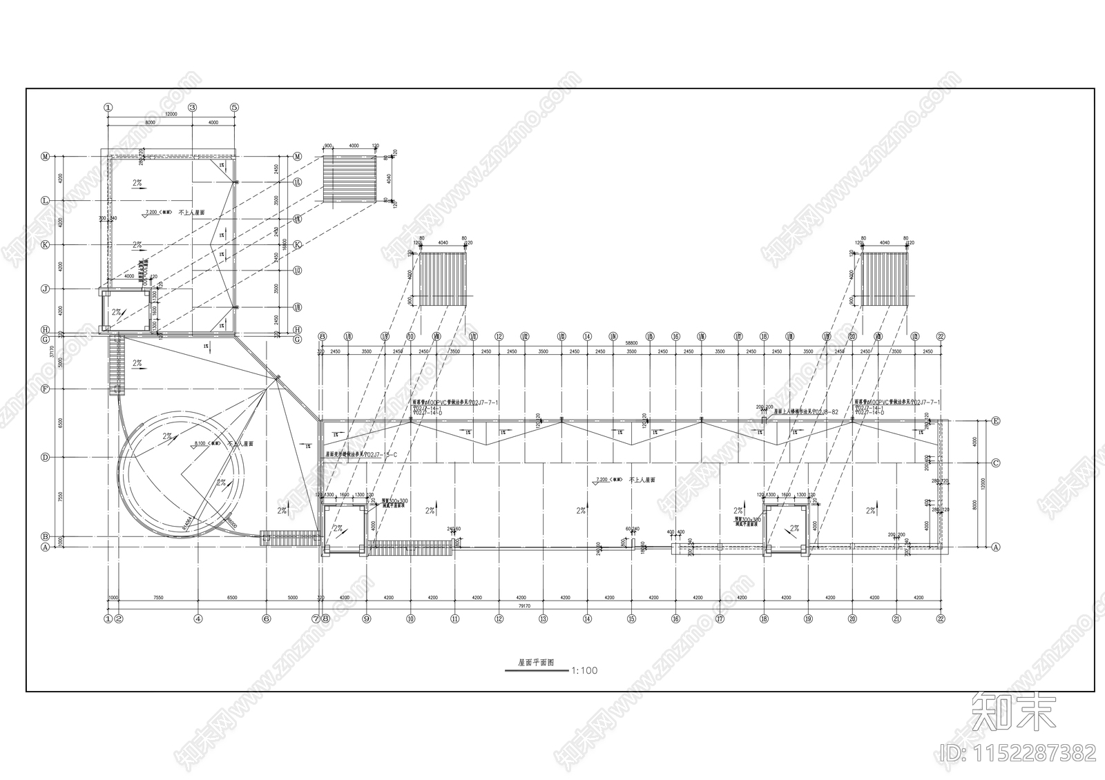 两层框架结构商业楼建cad施工图下载【ID:1152287382】