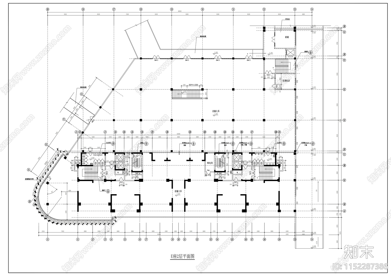 某大型商场幕墙建筑施工图下载【ID:1152287386】