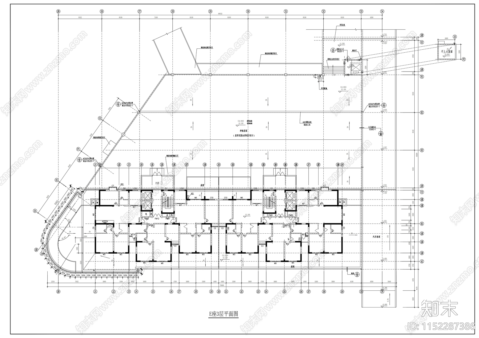 某大型商场幕墙建筑施工图下载【ID:1152287386】