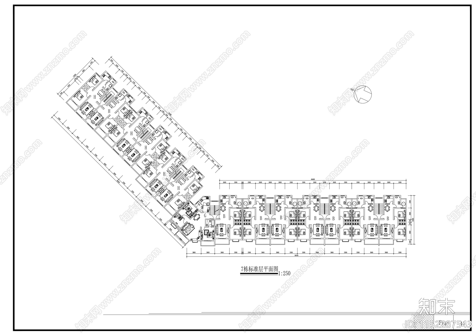 商业仿古街建筑方案设计cad施工图下载【ID:1152287543】