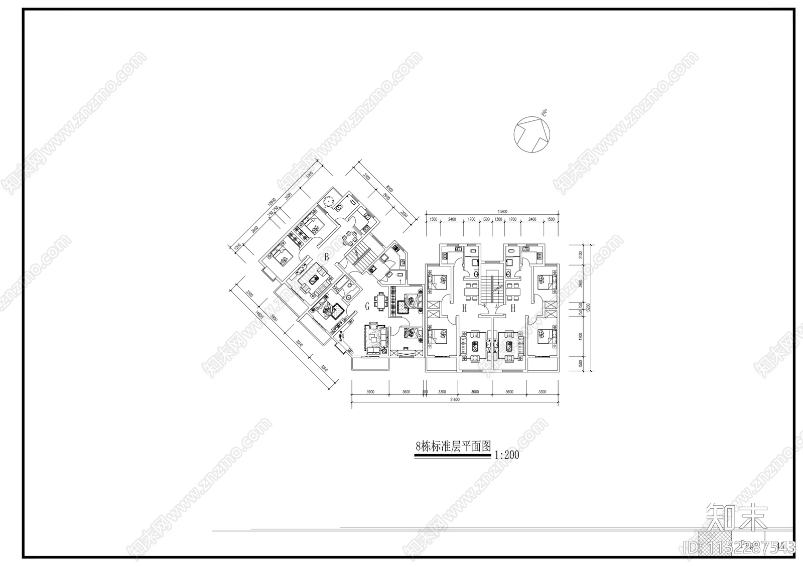 商业仿古街建筑方案设计cad施工图下载【ID:1152287543】