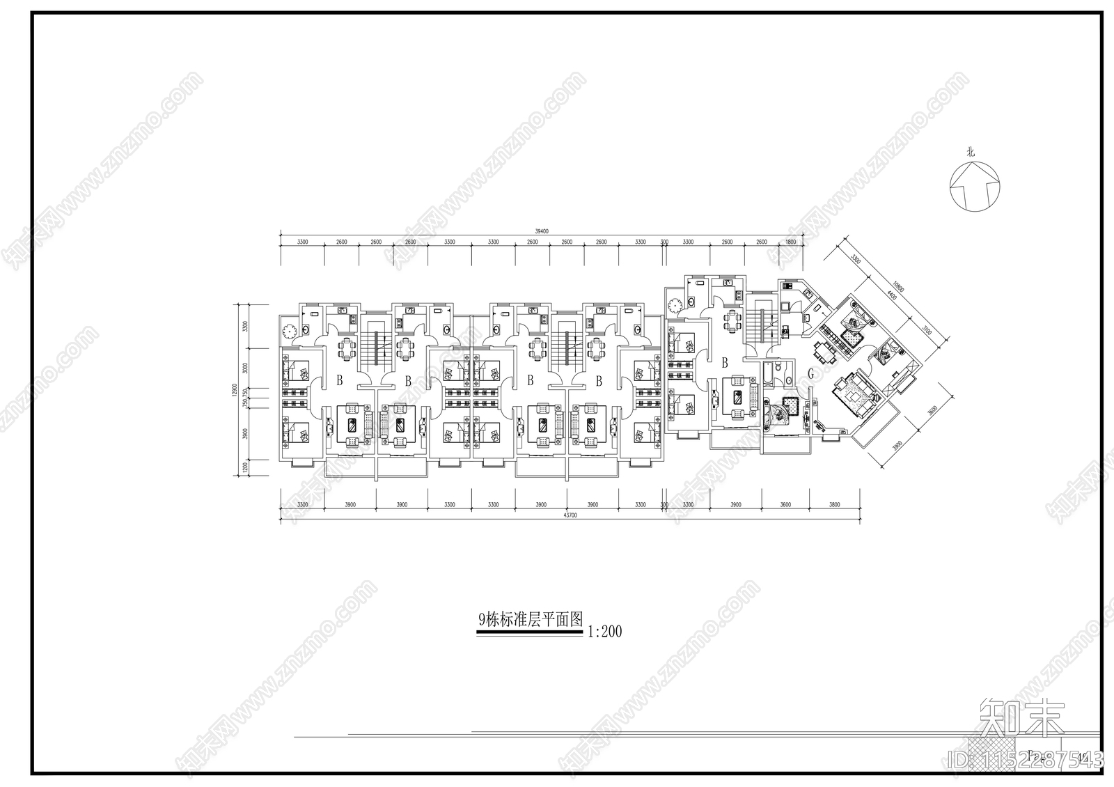 商业仿古街建筑方案设计cad施工图下载【ID:1152287543】