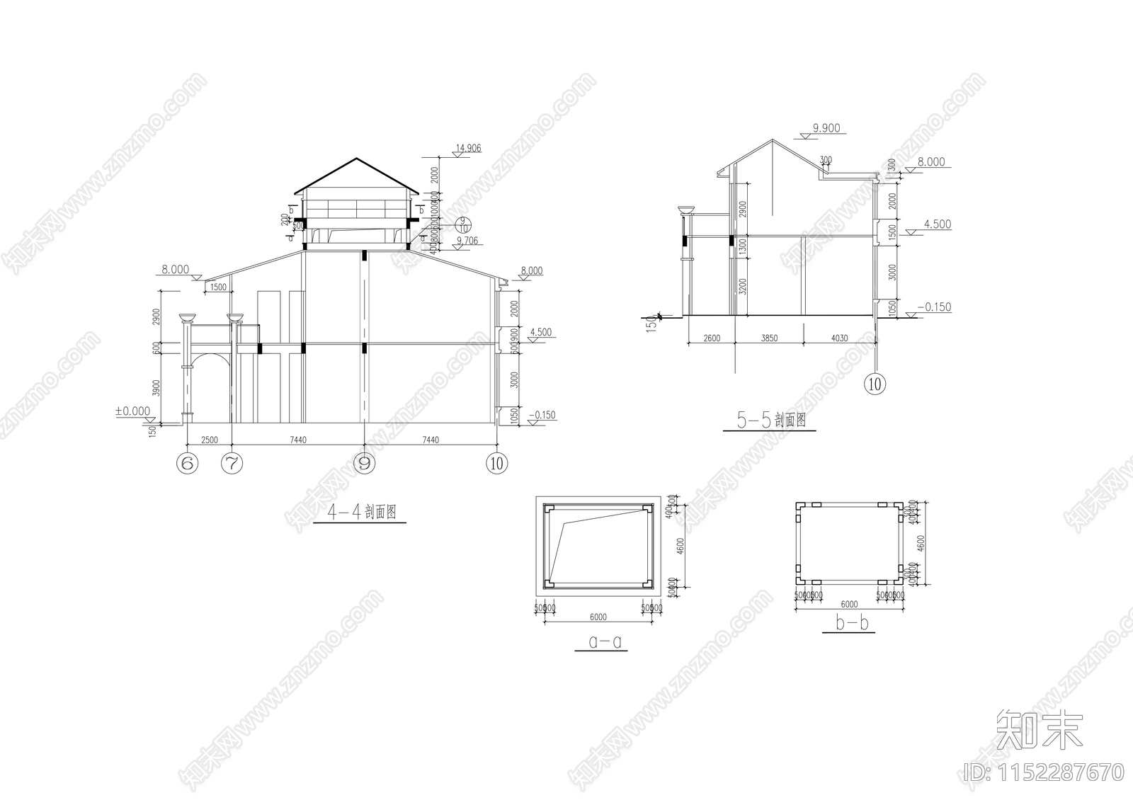 商业街建筑图cad施工图下载【ID:1152287670】