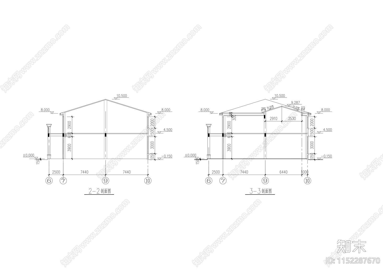 商业街建筑图cad施工图下载【ID:1152287670】