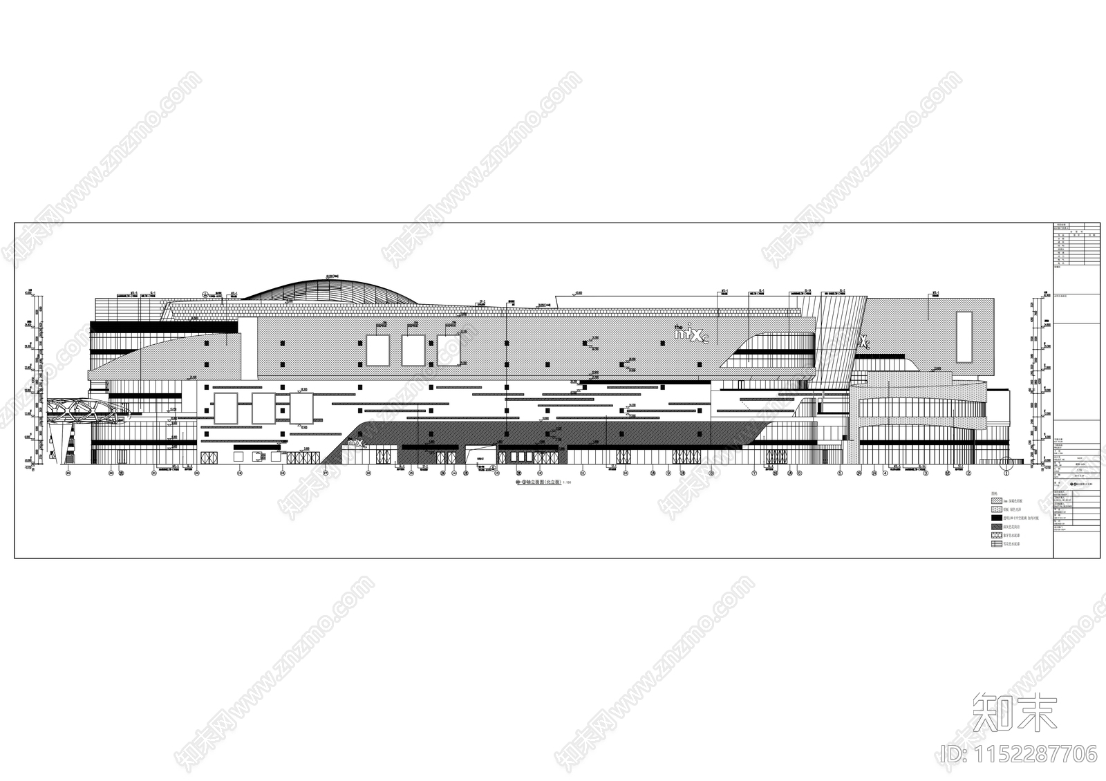 知名商业广场建筑cad施工图下载【ID:1152287706】