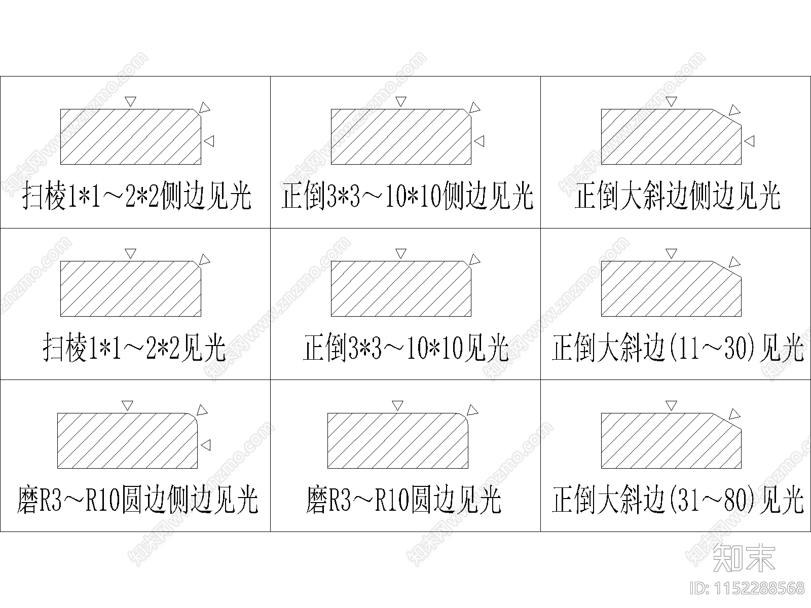 常用大理石线条素材施工图下载【ID:1152288568】