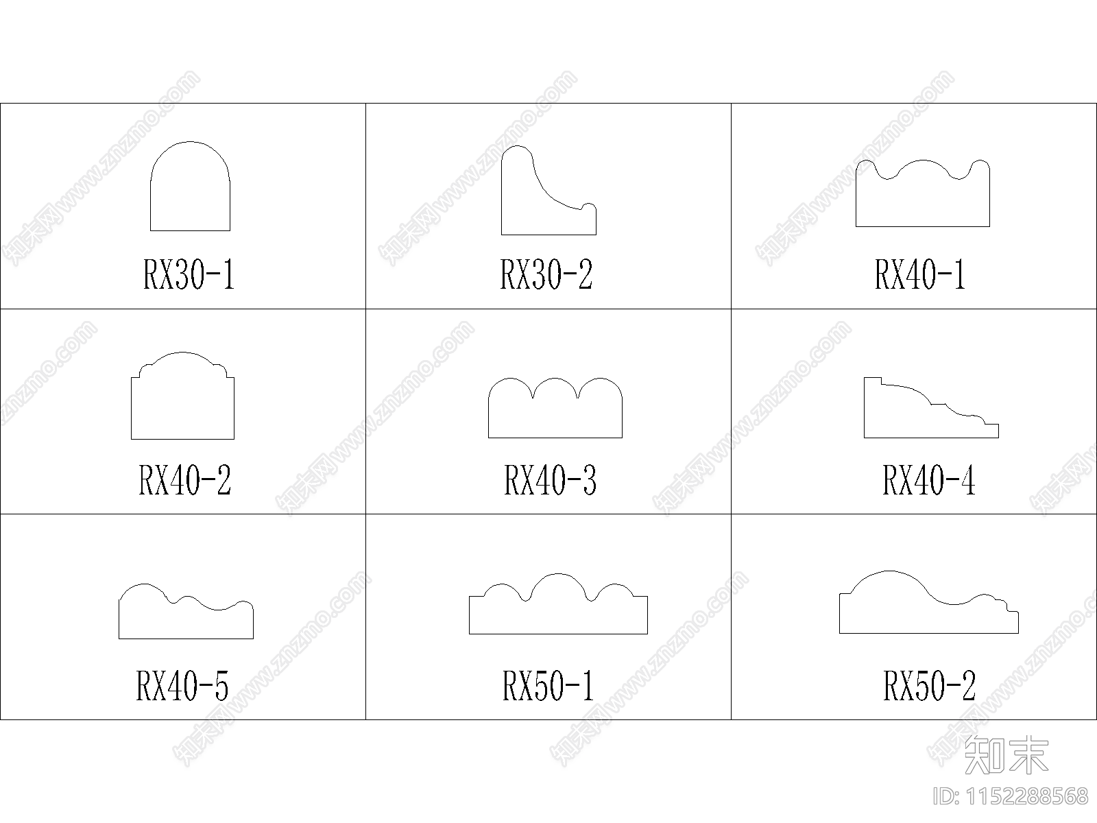 常用大理石线条素材施工图下载【ID:1152288568】