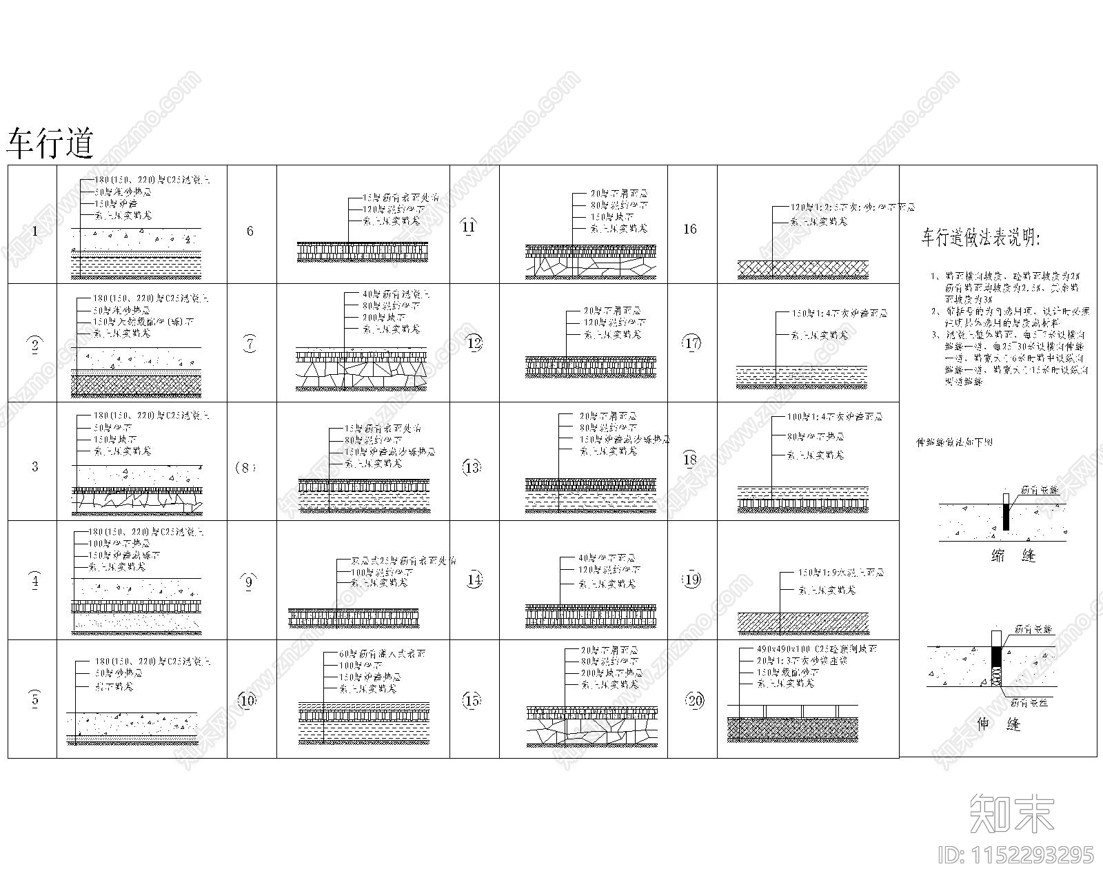 总图图例及道路图例施工图下载【ID:1152293295】