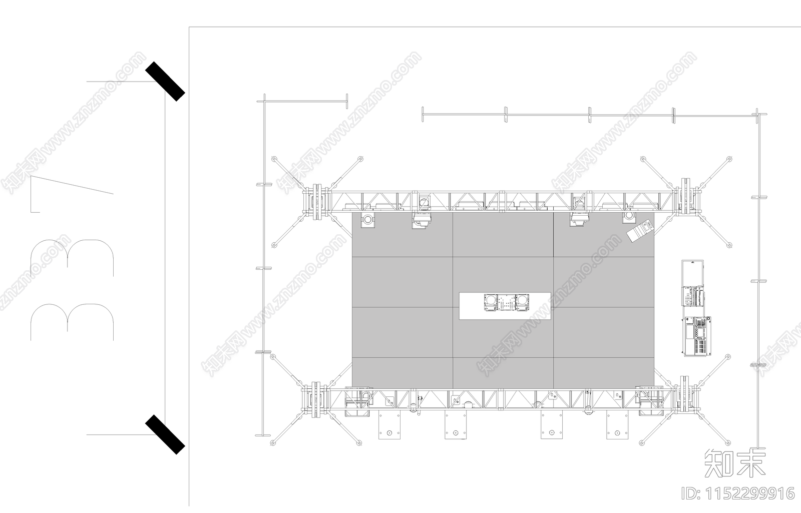 舞台钢结构图纸施工图下载【ID:1152299916】