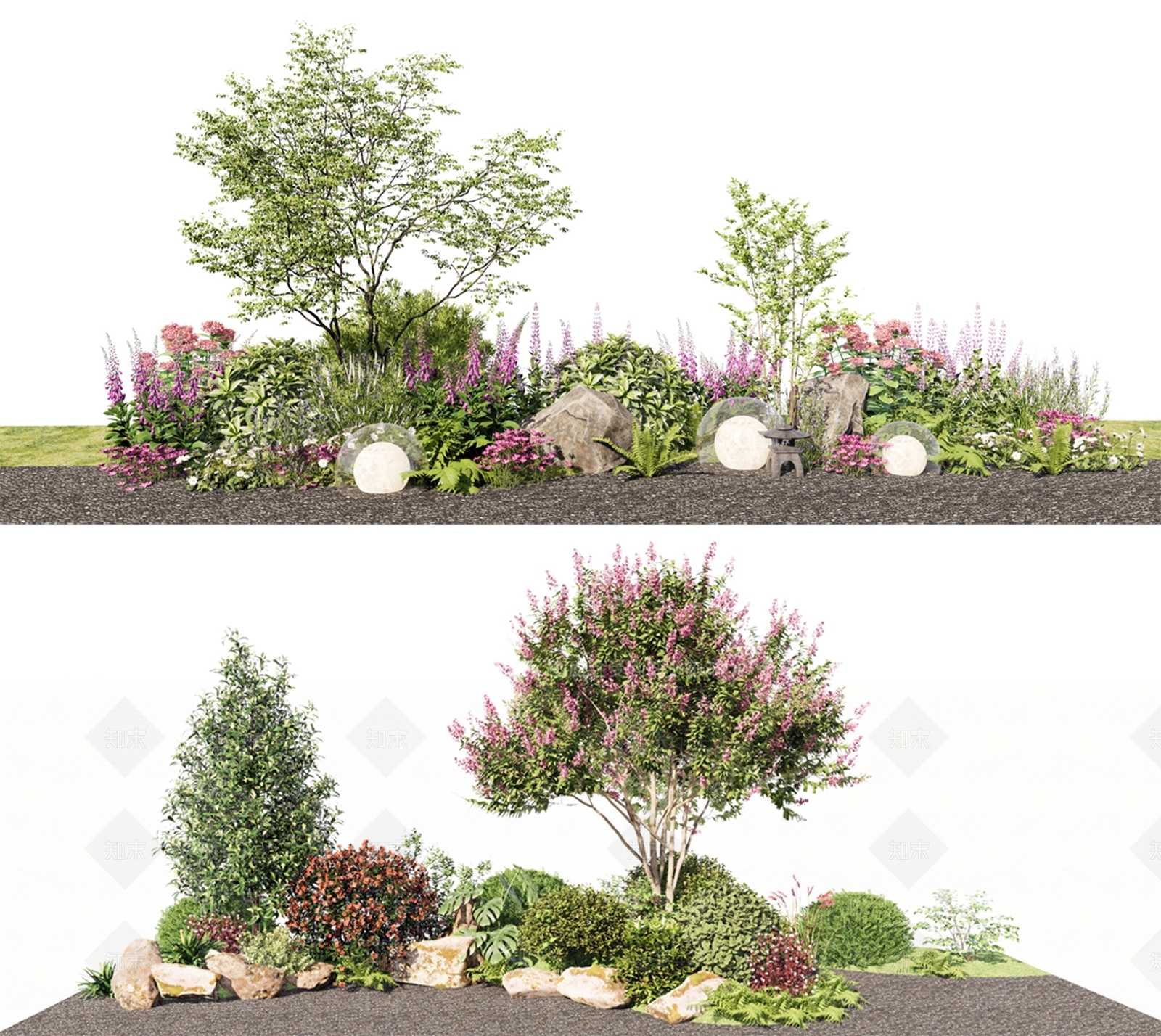 景观灌木植物组合SU模型下载【ID:1152307976】