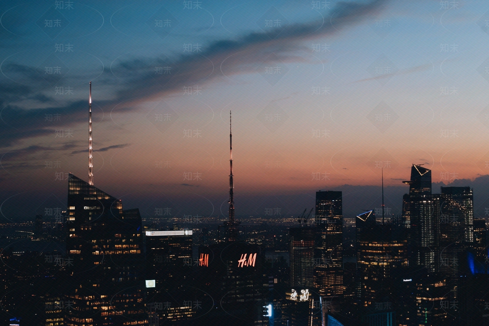 城市高层建筑夜景贴图下载【ID:1152308639】