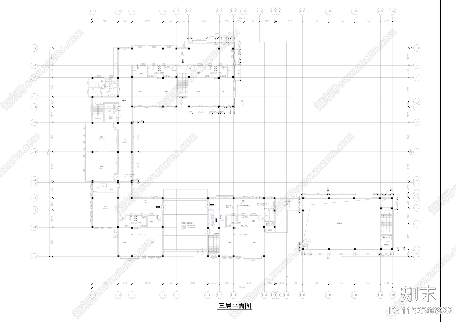 三层幼儿园及综合楼新建工程cad施工图下载【ID:1152308922】