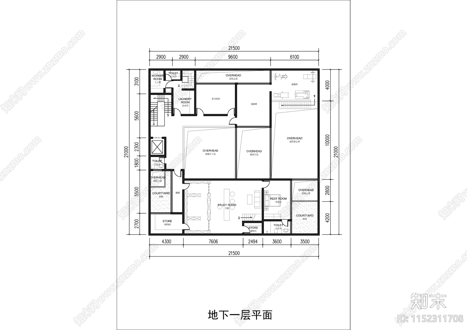 苏州高级合院别墅建筑平面图cad施工图下载【ID:1152311708】