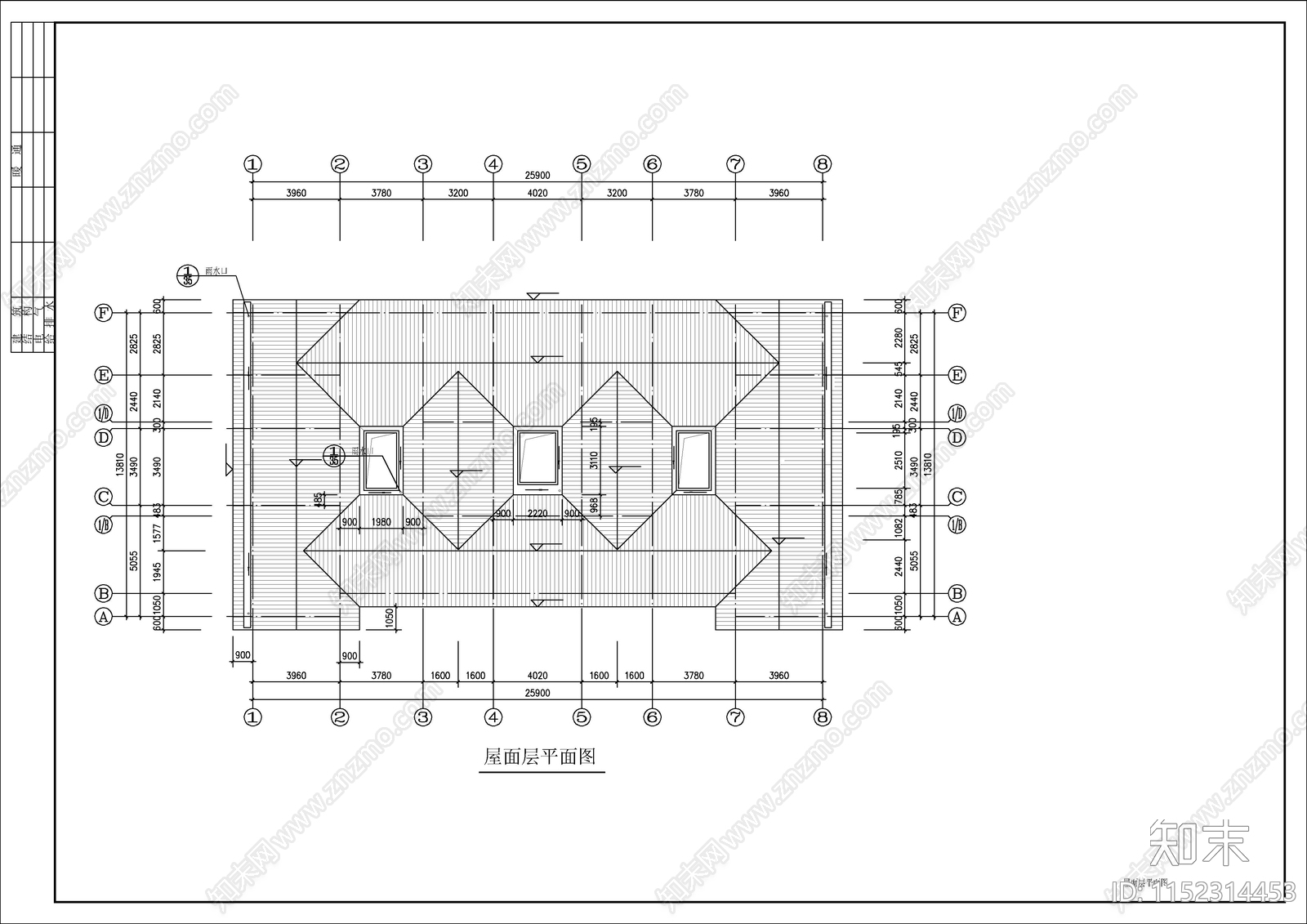 现代广东农村客家民居楼建筑图纸cad施工图下载【ID:1152314453】