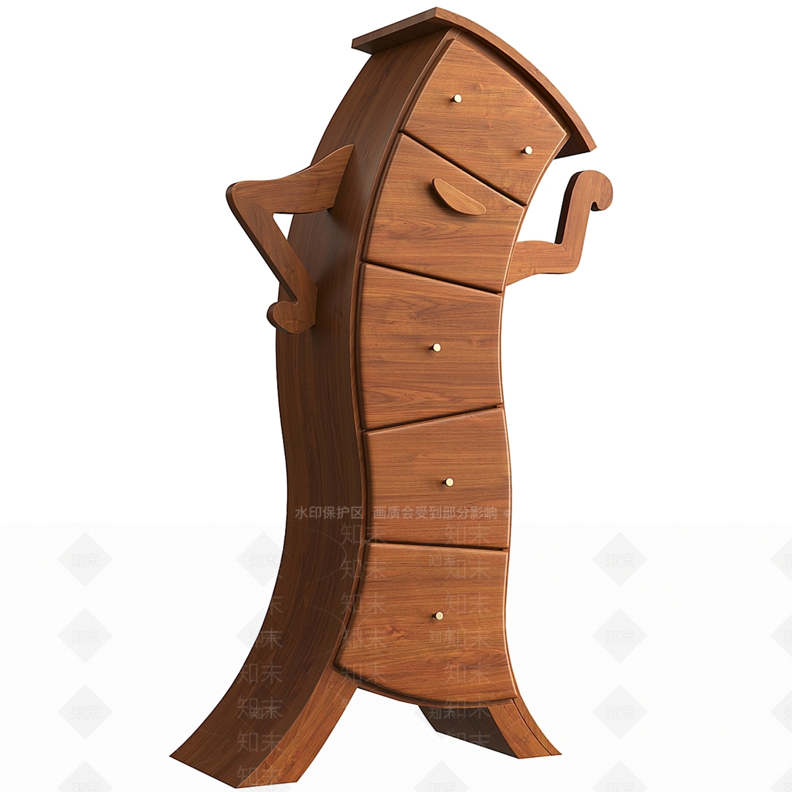 北欧边柜3D模型下载【ID:1152315093】