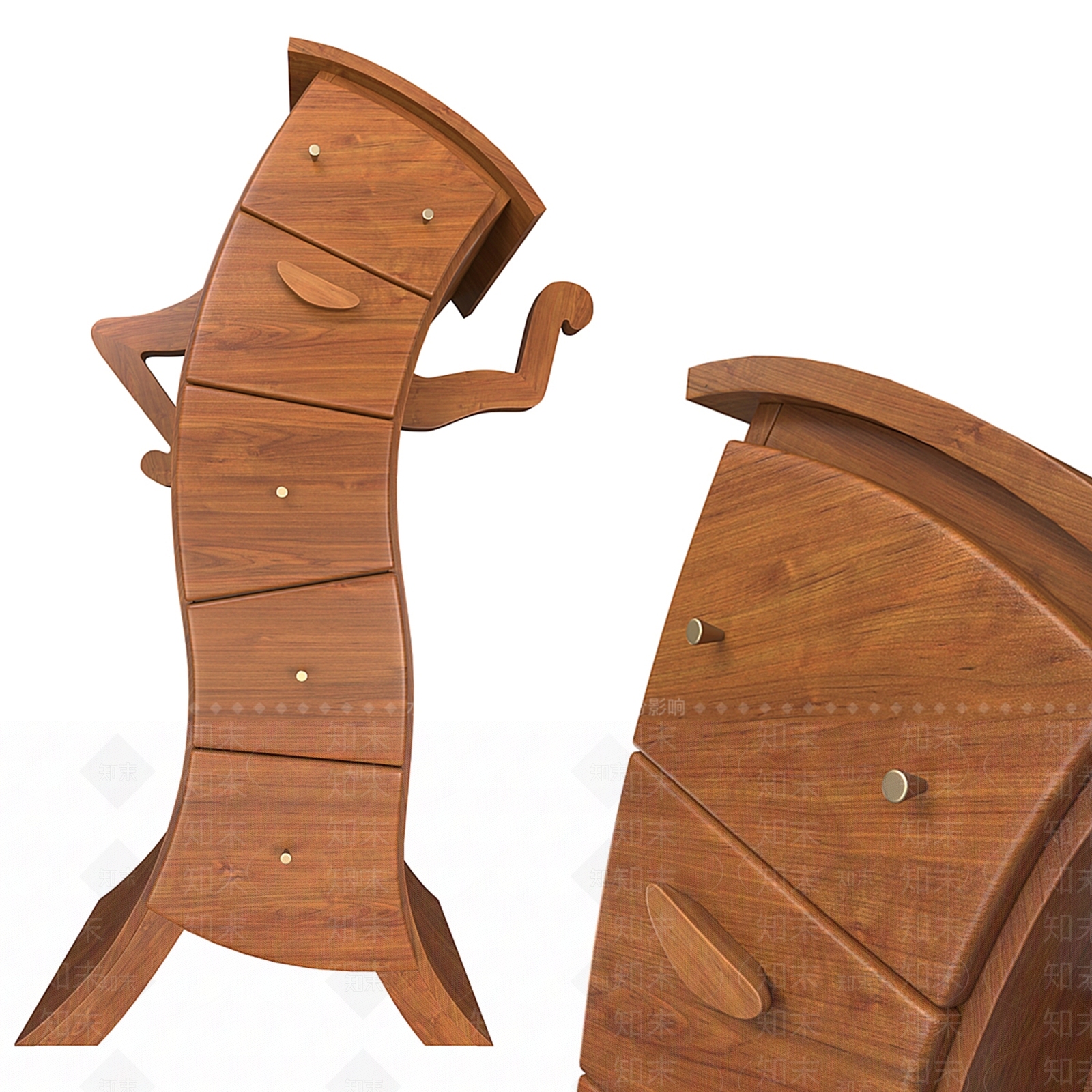 北欧边柜3D模型下载【ID:1152315093】