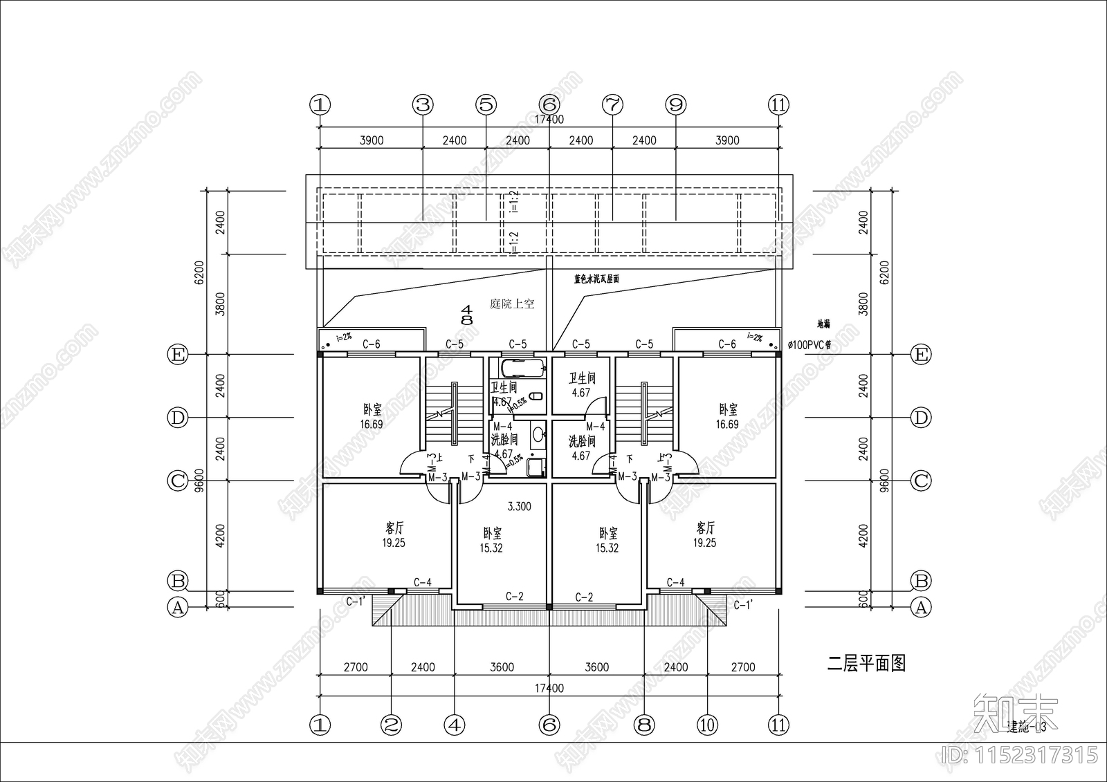 5套社会主义新农村民建筑cad施工图下载【ID:1152317315】