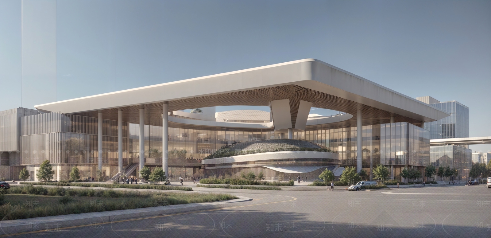 北京长阳TOD现代公建轻轨综合体SU模型下载【ID:1152317328】