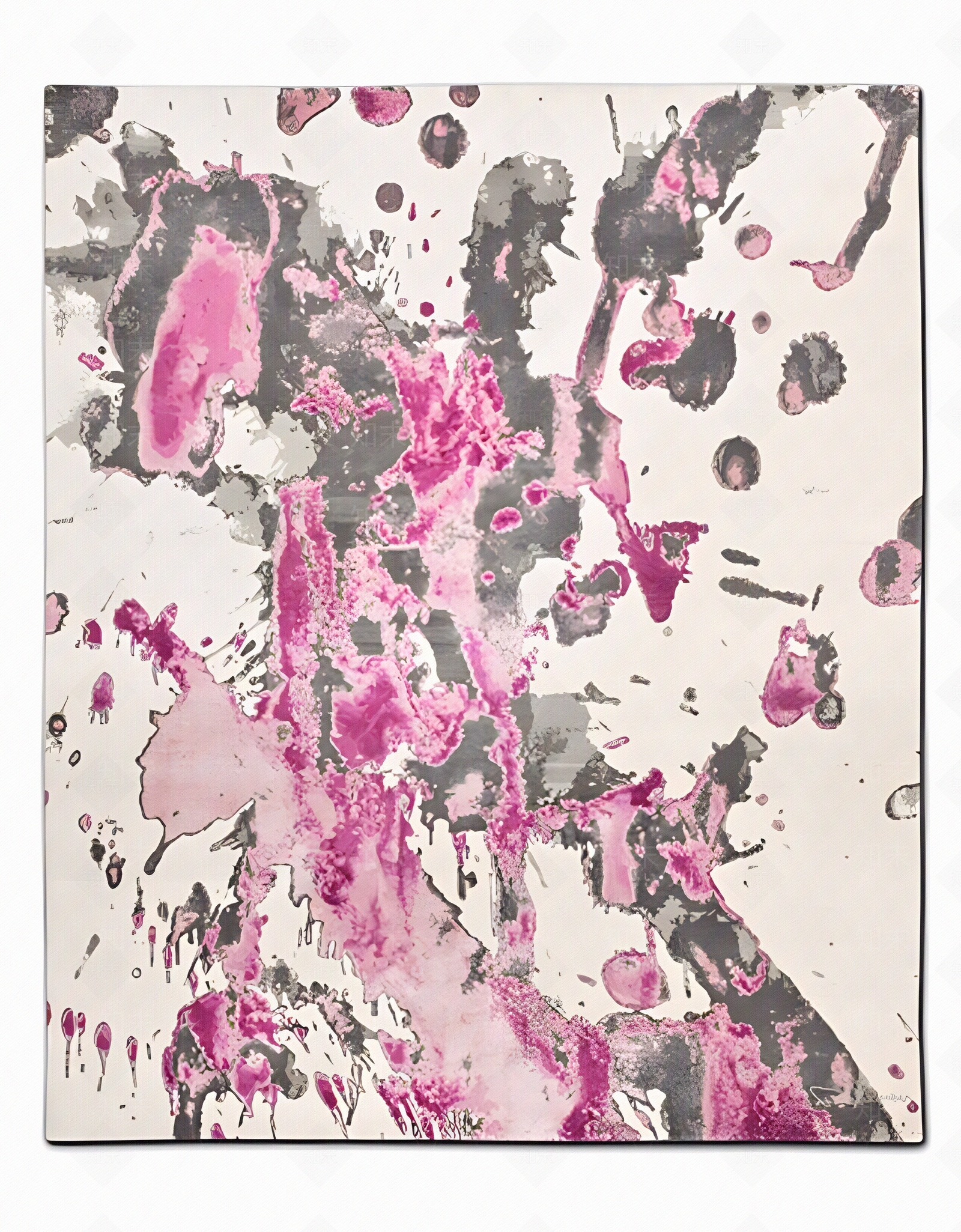 新中式灰紫色抽象图案地毯贴图下载【ID:1152320868】