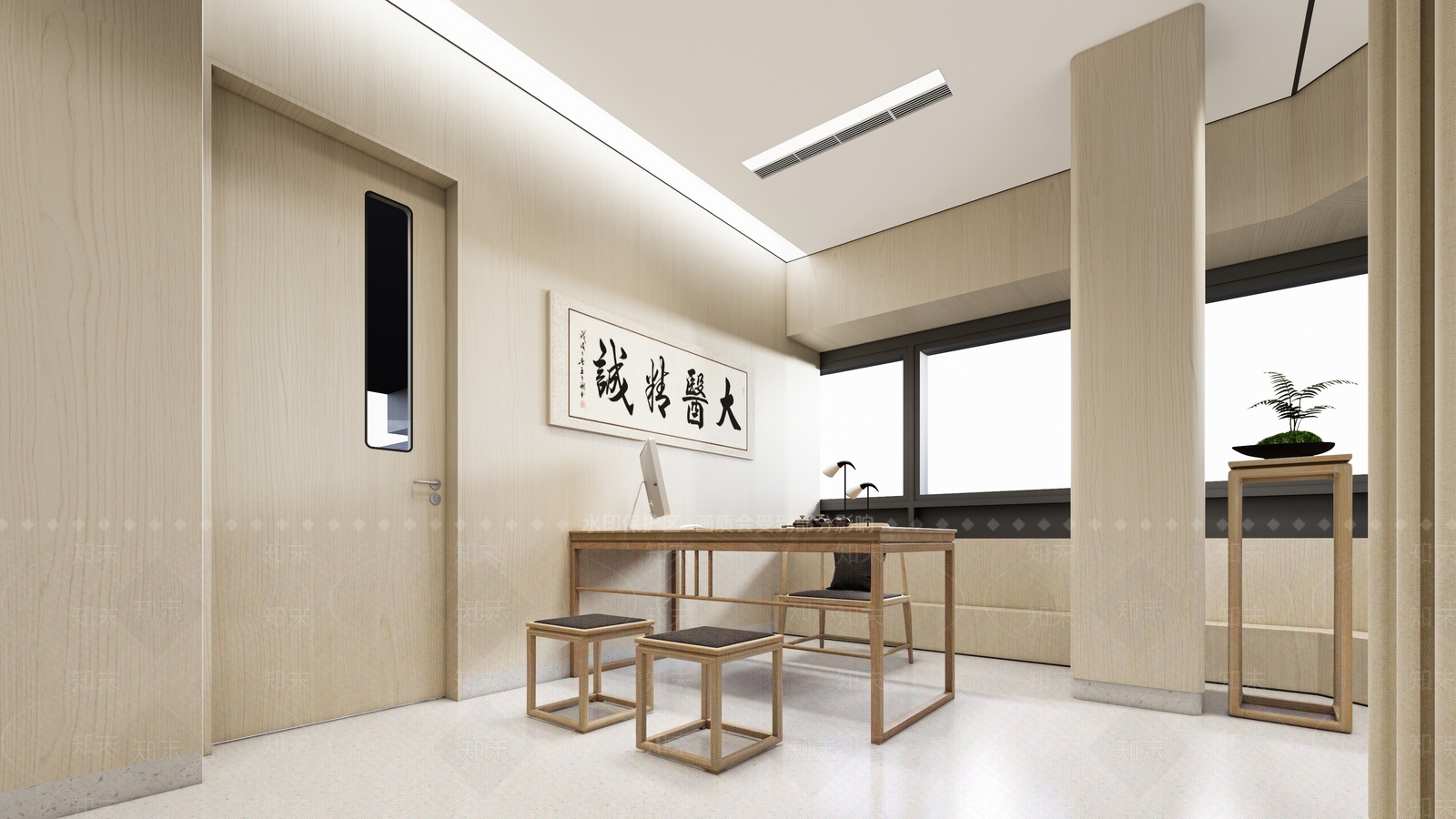 新中式中医诊室SU模型下载【ID:1152324317】