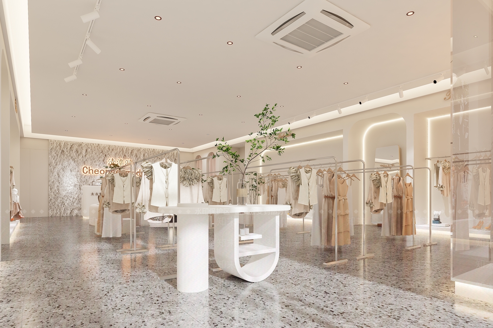 现代服装鞋店3D模型下载【ID:1152324988】