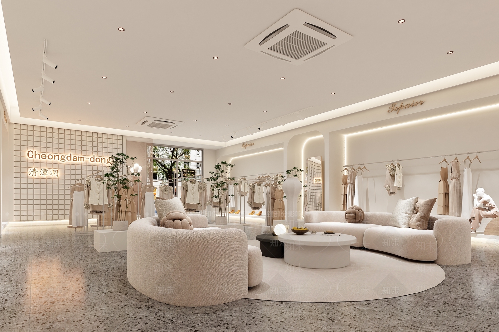 现代服装鞋店3D模型下载【ID:1152324988】