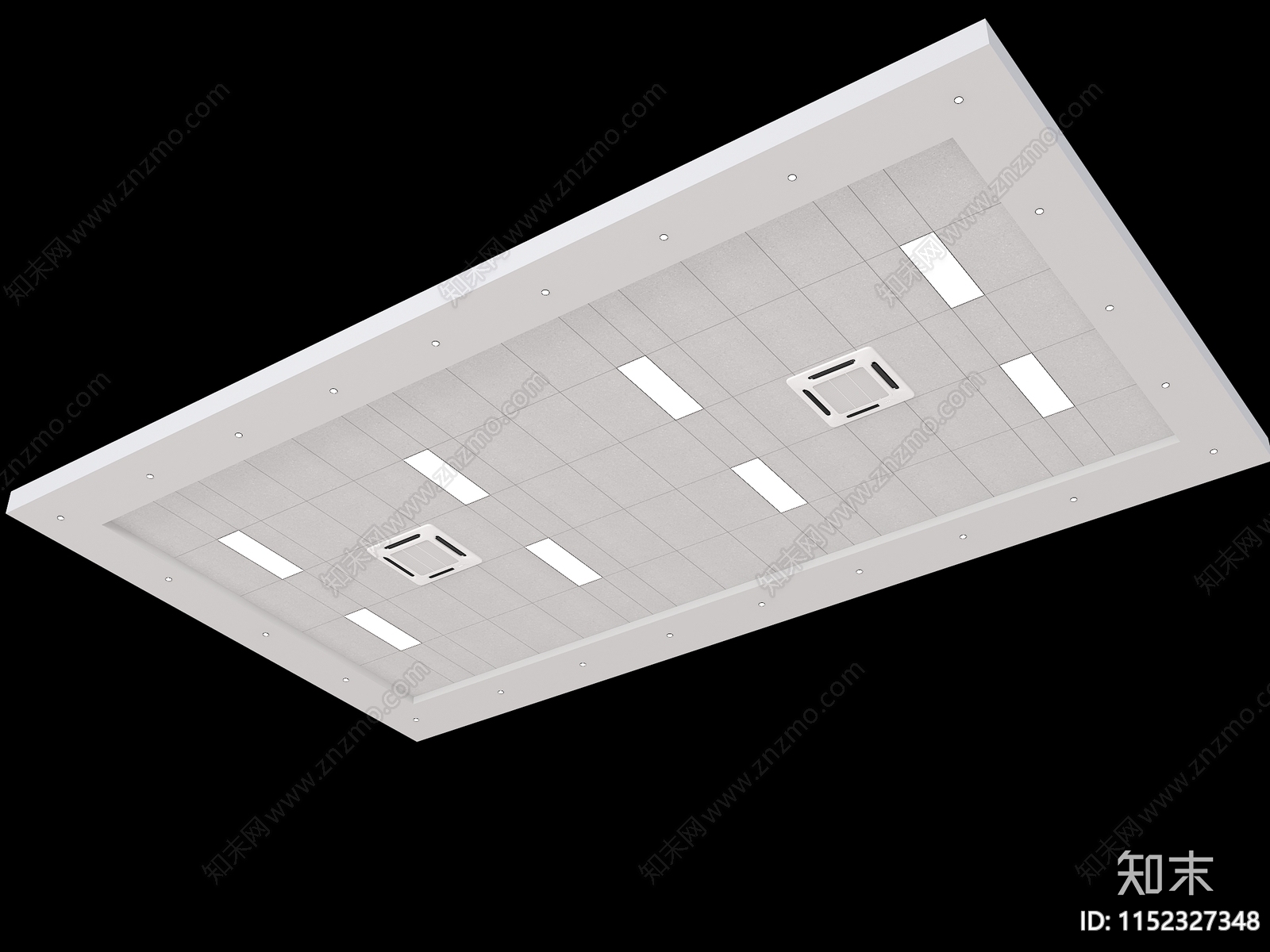 现代会议室吊顶3D模型下载【ID:1152327348】