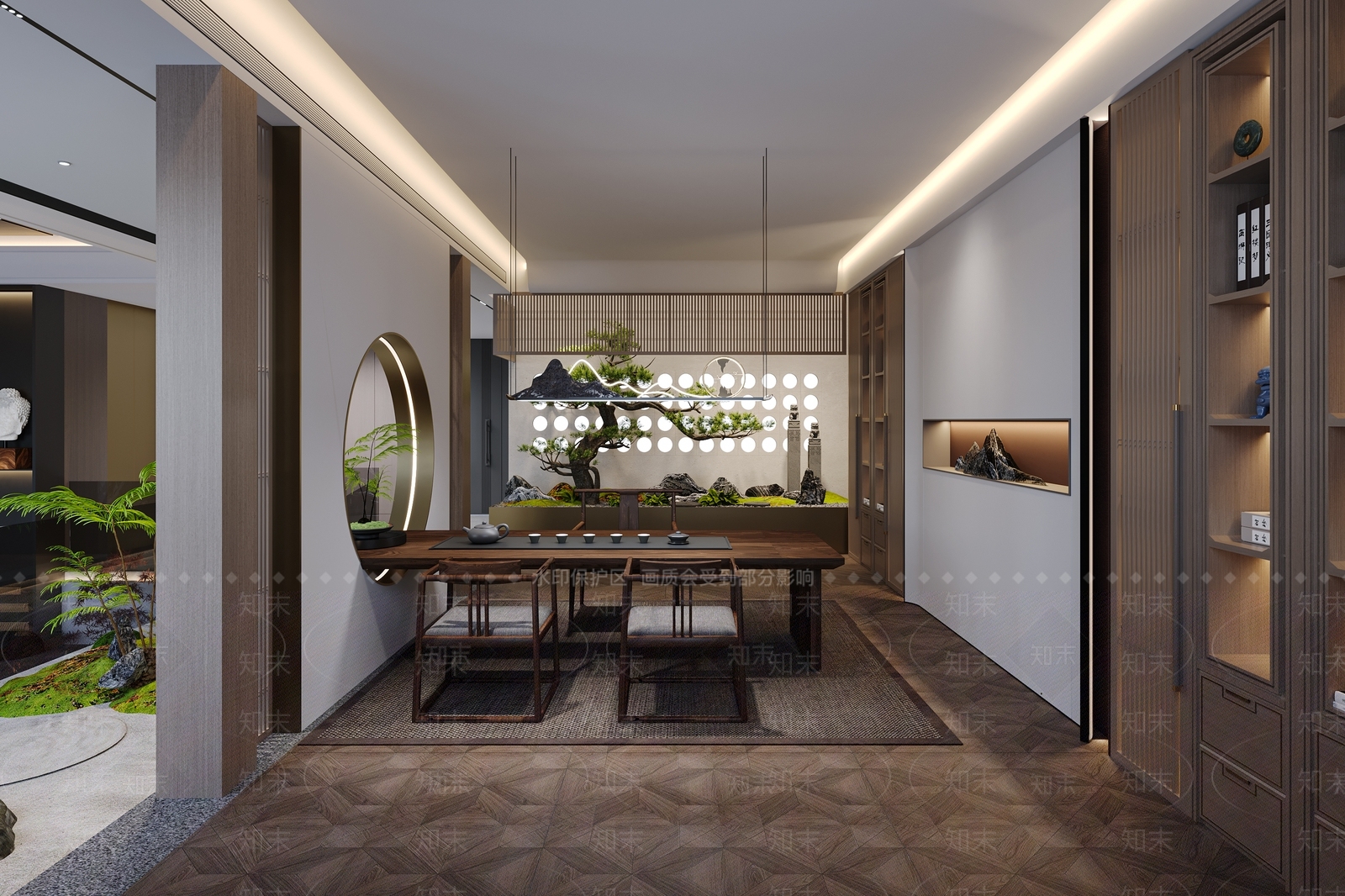 新中式茶馆3D模型下载【ID:1214281496】