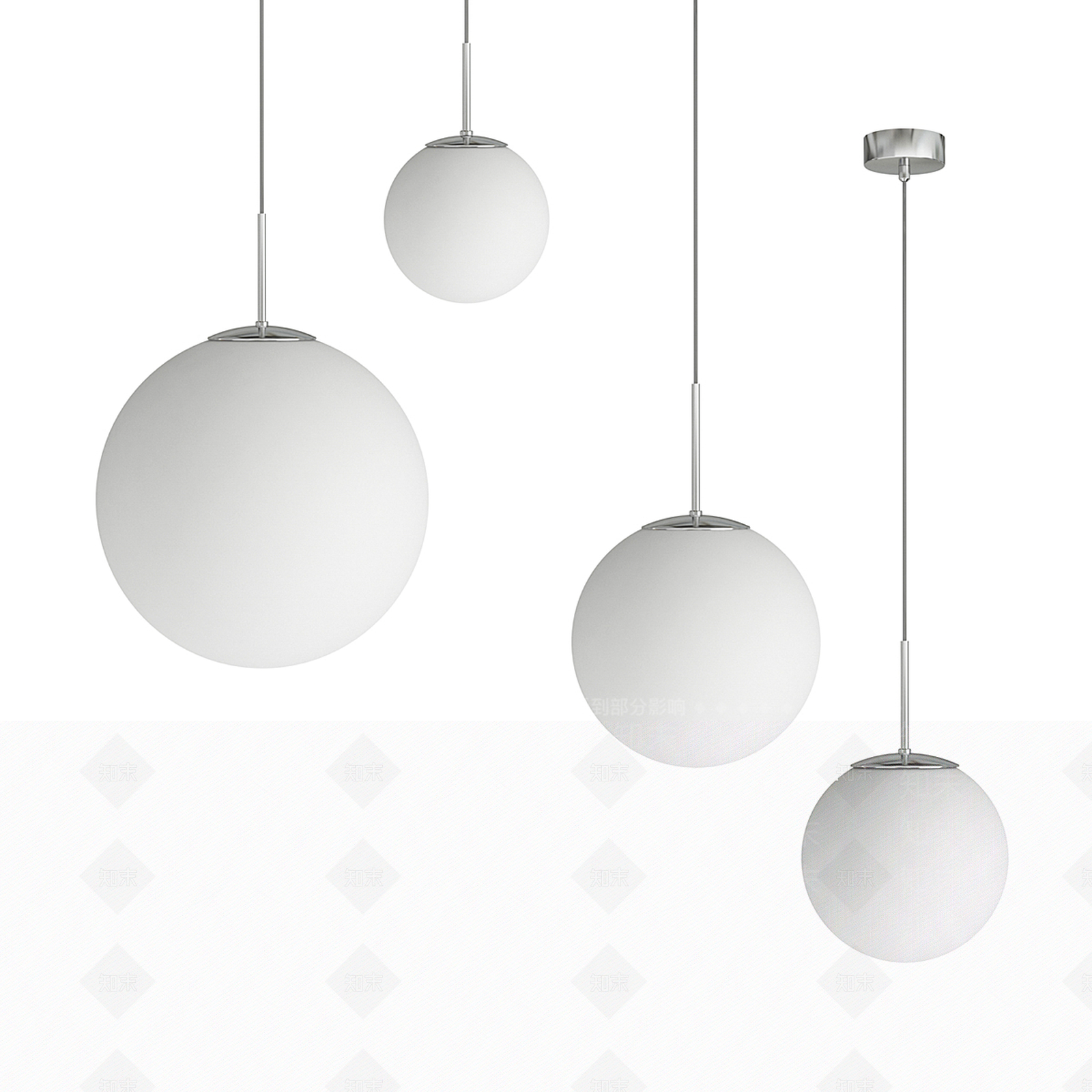 现代室内吊灯3D模型下载【ID:1152338391】