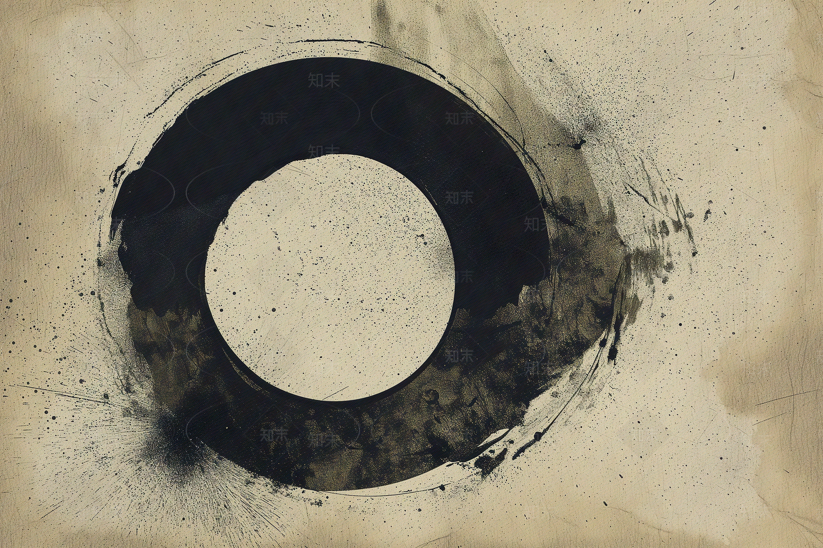 禅意圆环素雅抽象背景壁纸贴图下载【ID:1152339298】