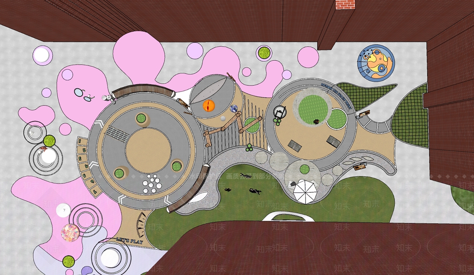 现代儿童公园SU模型下载【ID:1152340461】