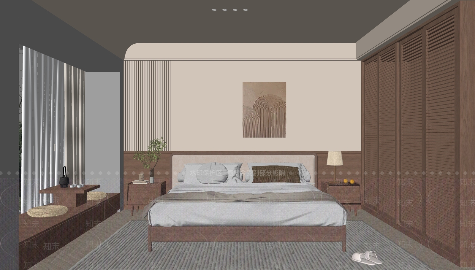 设计感挂画挂画SU模型下载【ID:1227374180】