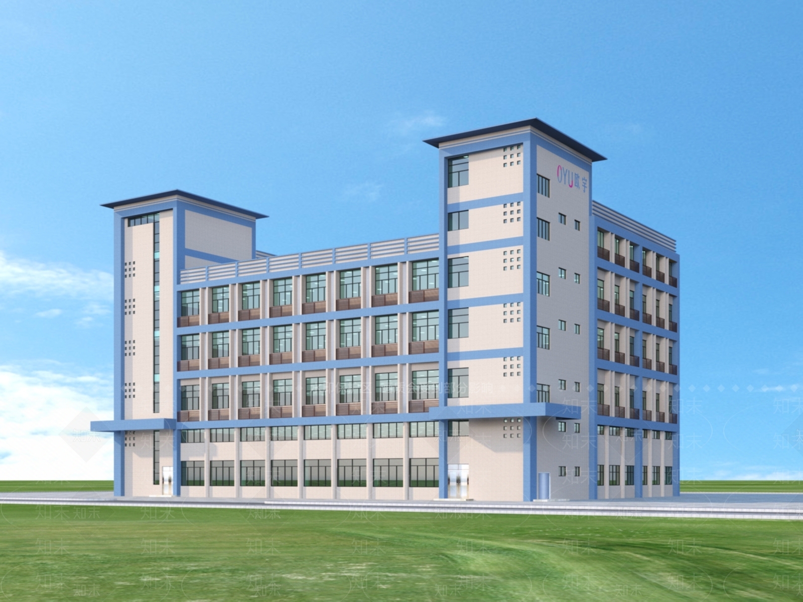 现代厂区3D模型下载【ID:1152350304】