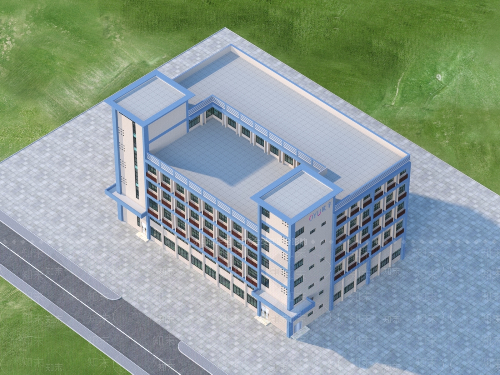 现代厂区3D模型下载【ID:1152350304】