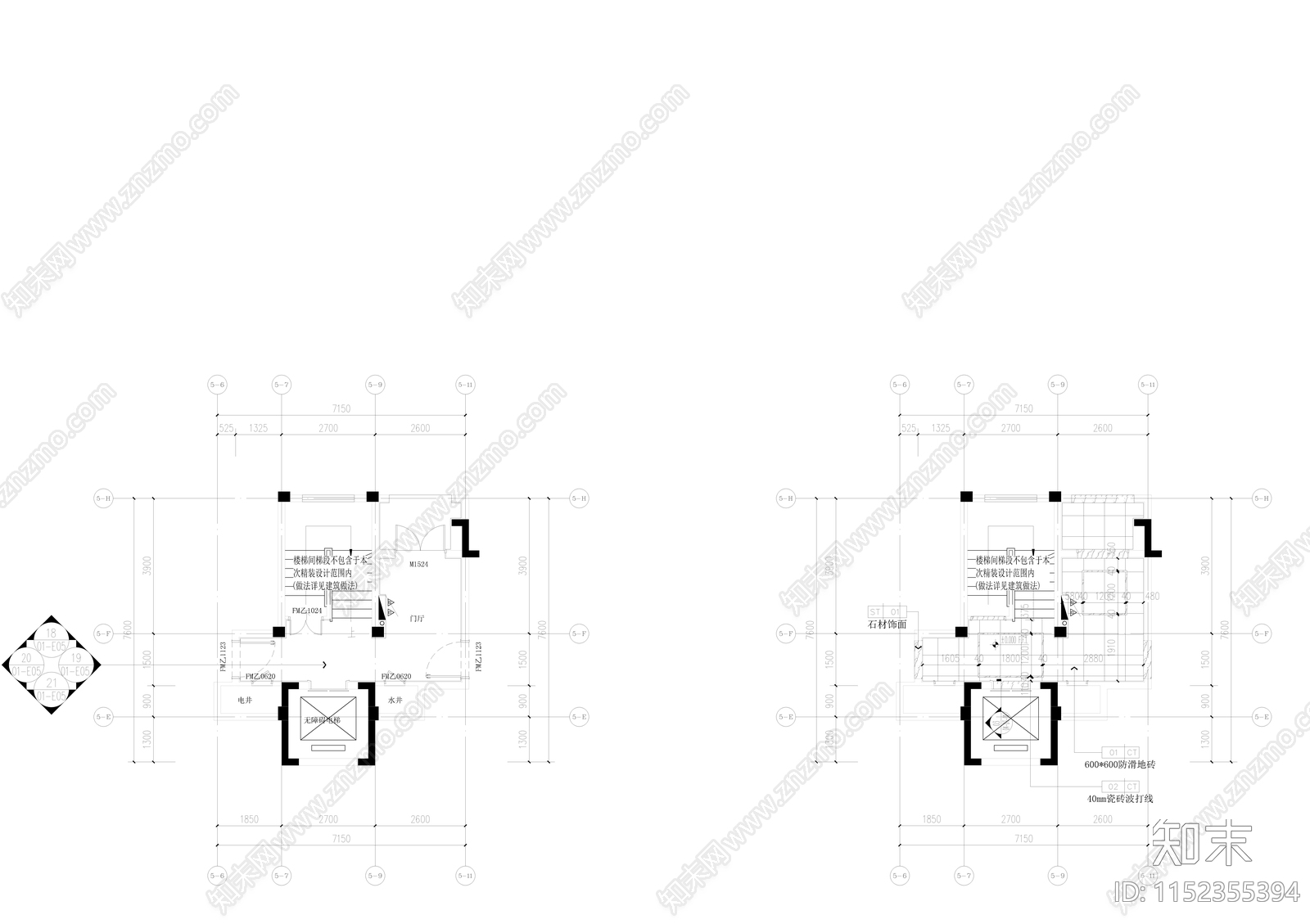 东城产教融合小区室内cad施工图下载【ID:1152355394】