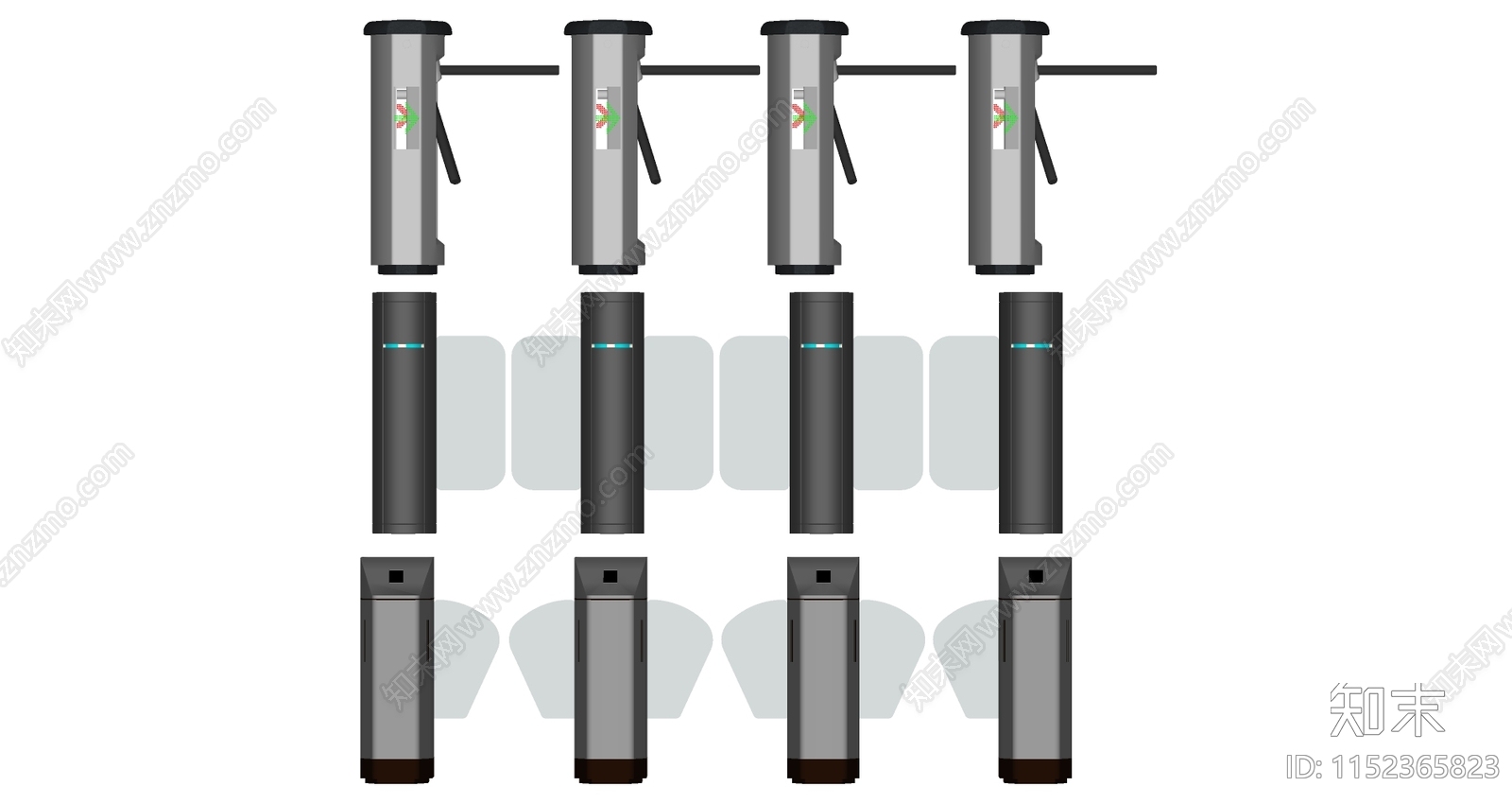 闸机SU模型下载【ID:1152365823】