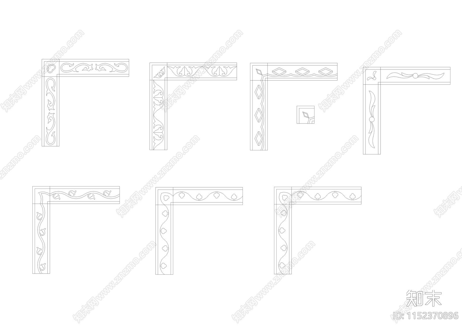 2024精美石材水刀拼花线条施工图下载【ID:1152370896】