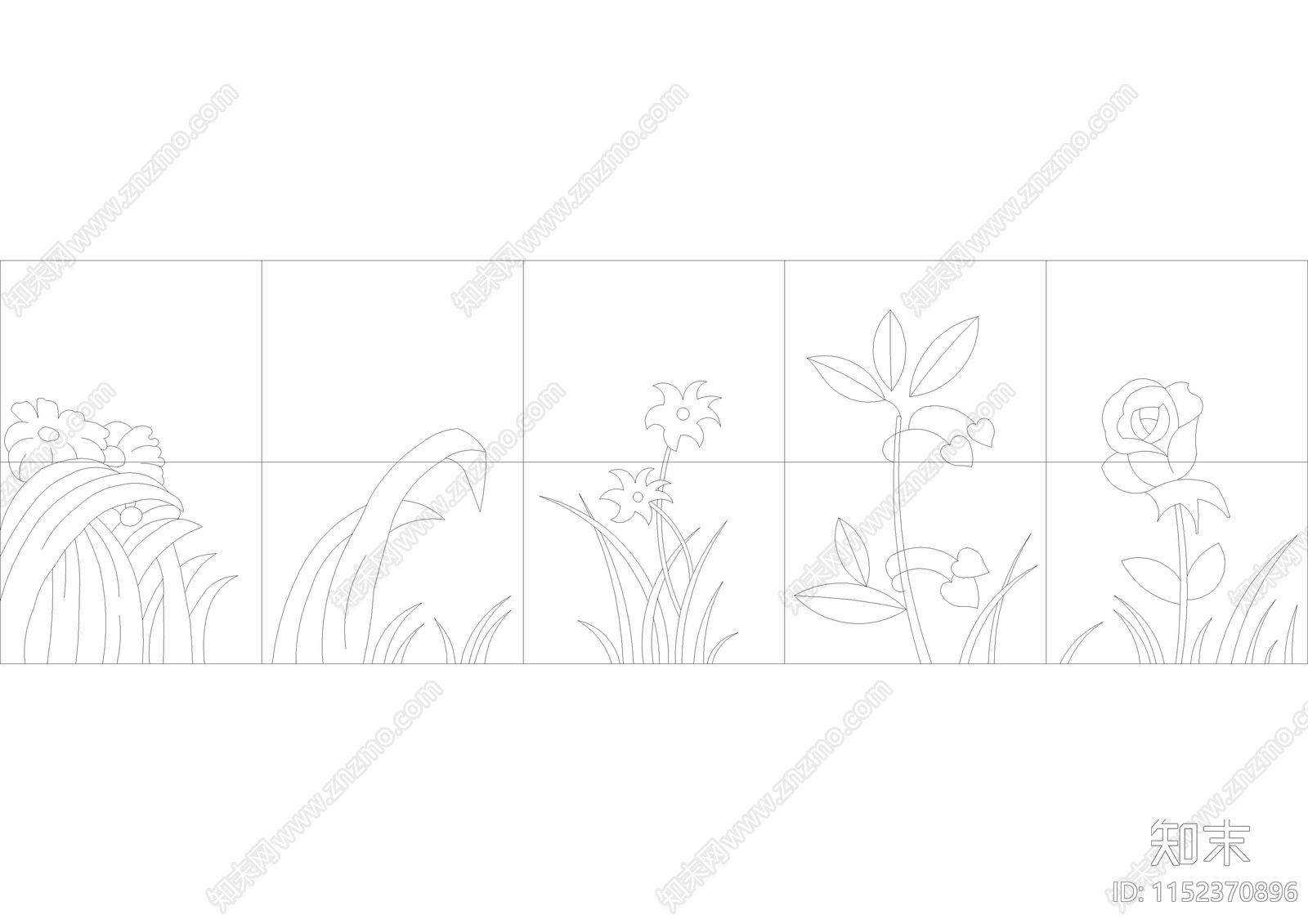 2024精美石材水刀拼花线条cad施工图下载【ID:1152370896】
