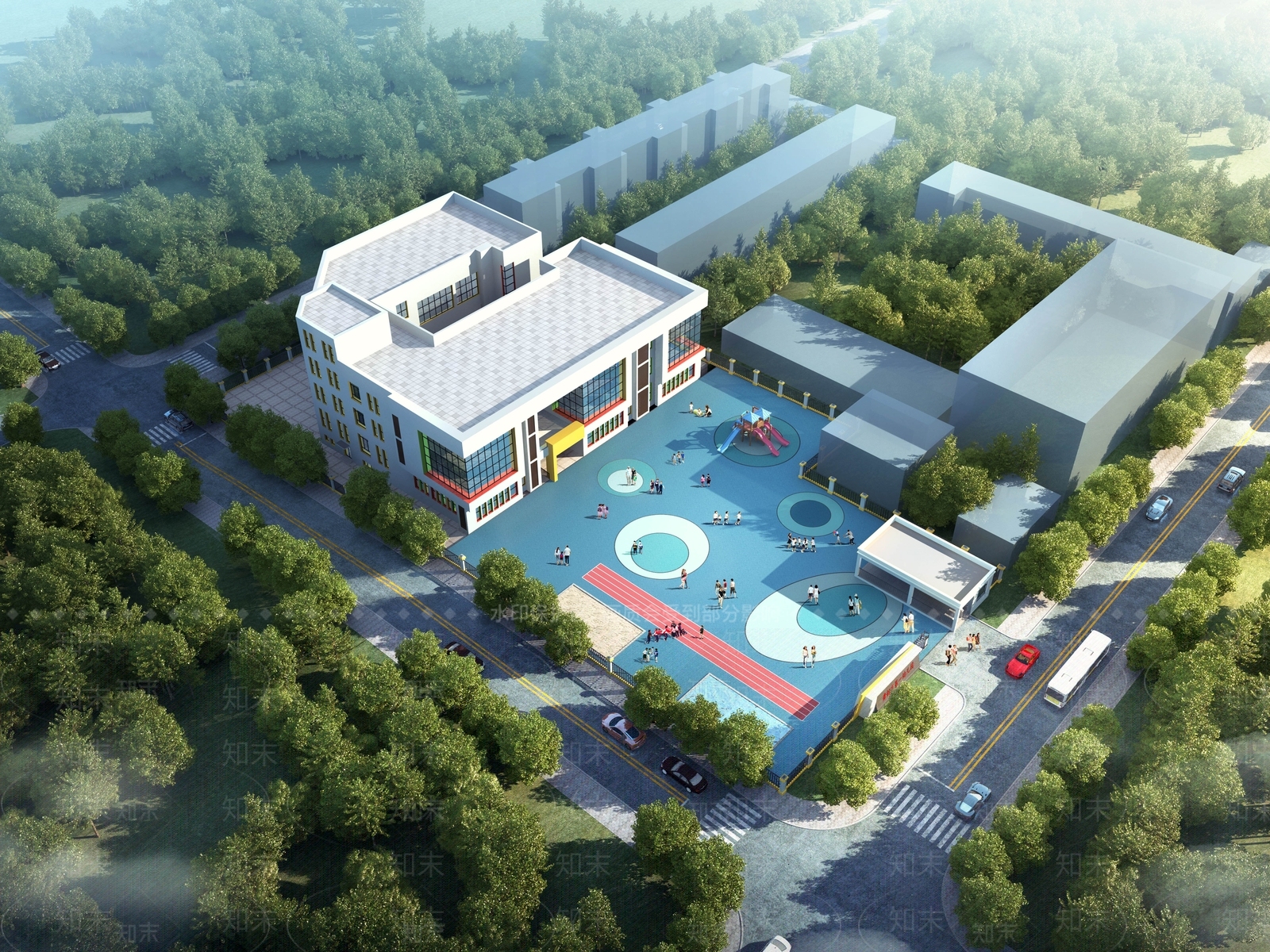 现代幼儿园3D模型下载【ID:1152373359】
