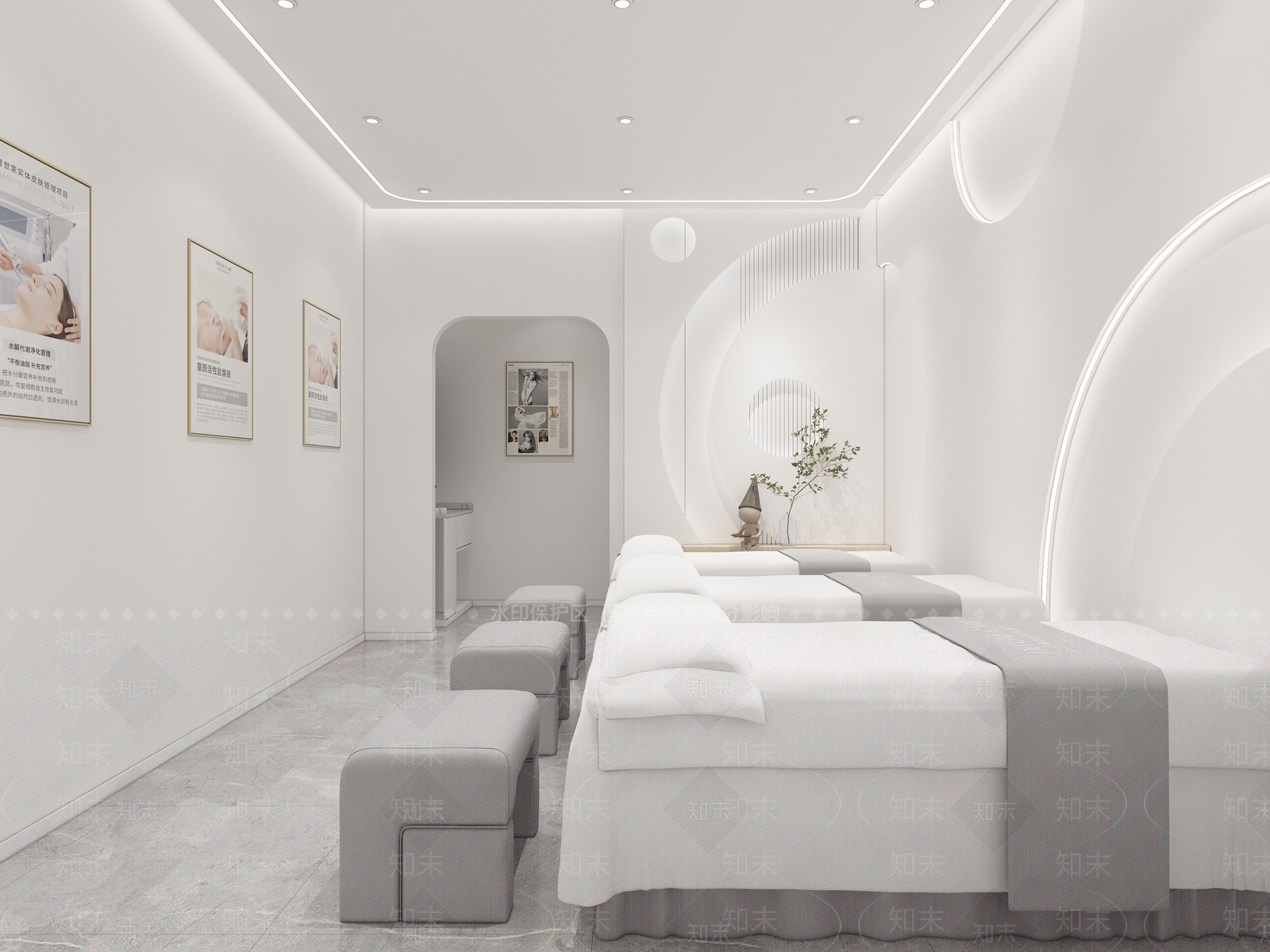 现代美容SPA店3D模型下载【ID:1152375752】
