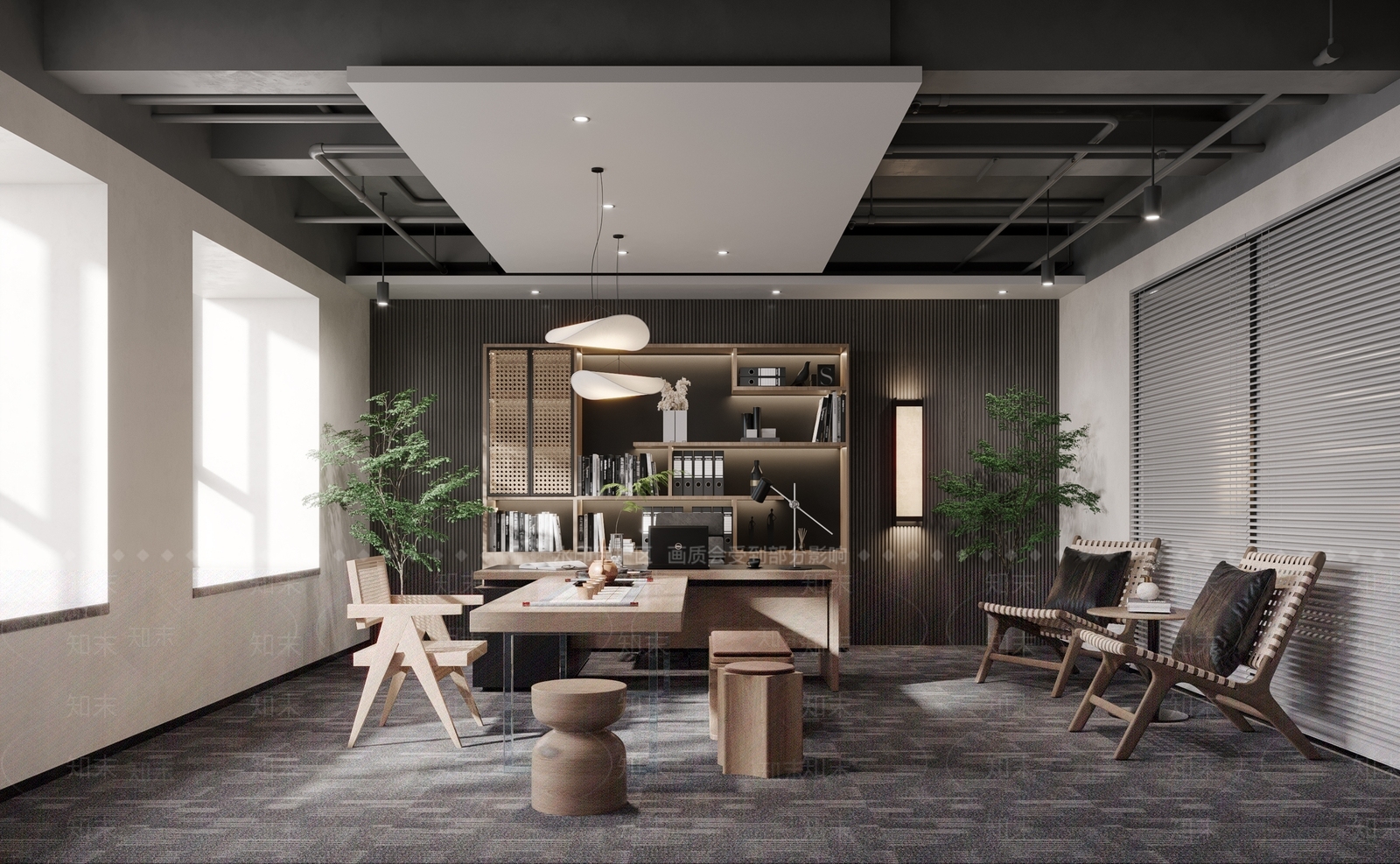 现代茶水间3D模型下载【ID:1152377471】
