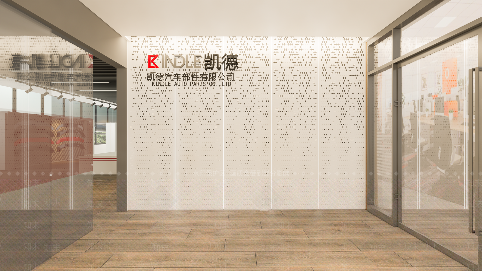 现代公司过道SU模型下载【ID:1152377524】